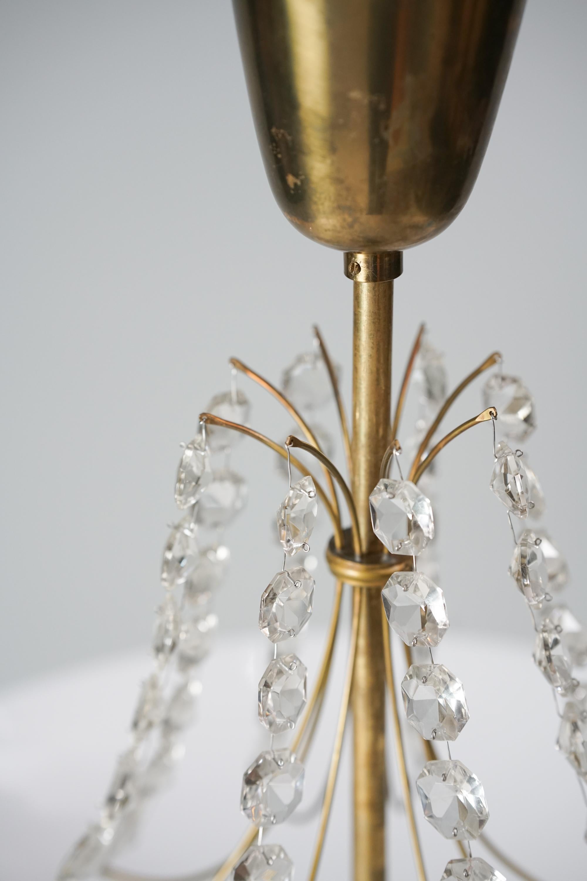 Finnish Lisa Johansson-Pape Chandelier, Orno Oy, 1940s/1950s For Sale