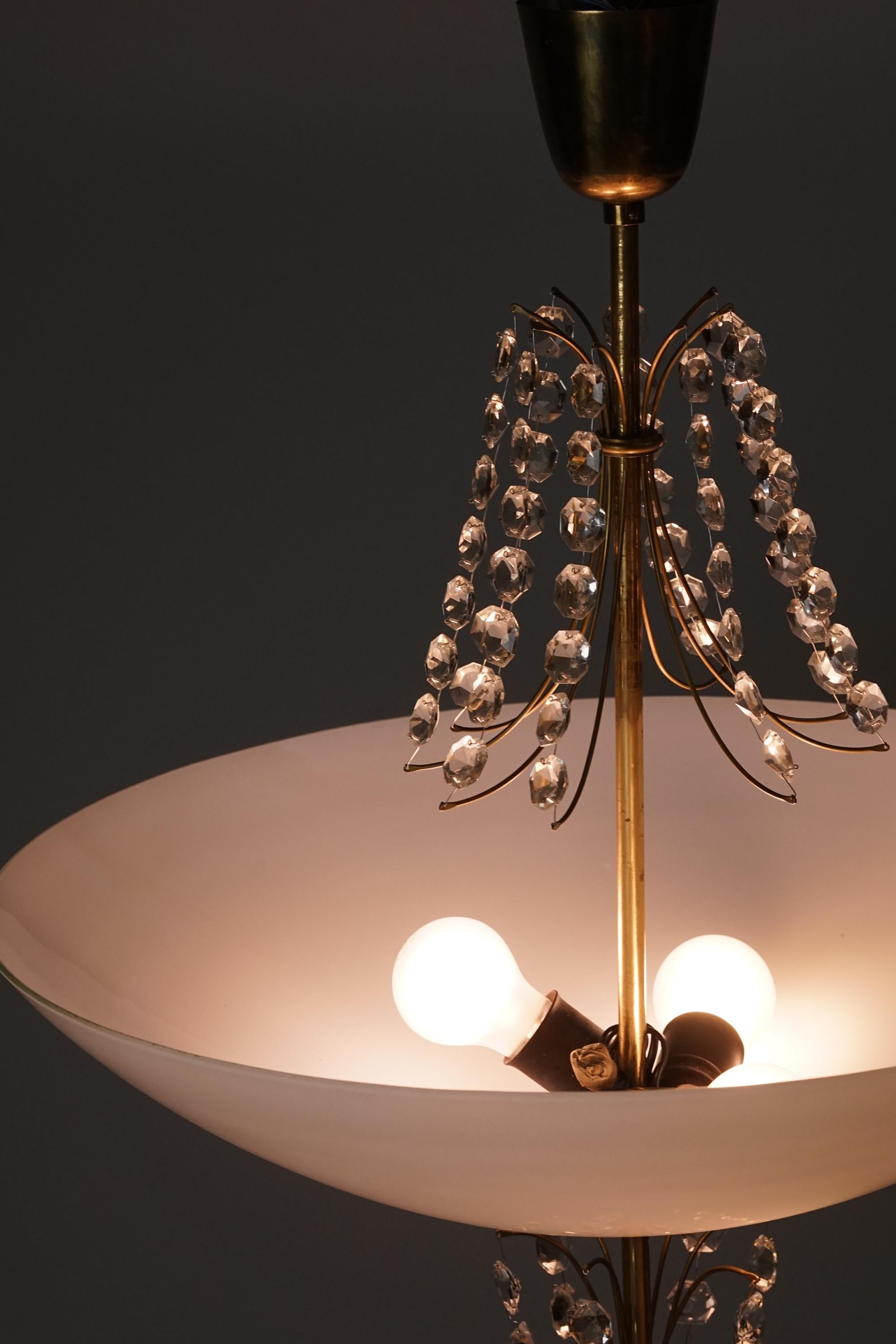 Lisa Johansson-Pape Chandelier, Orno Oy, 1940s/1950s For Sale 1