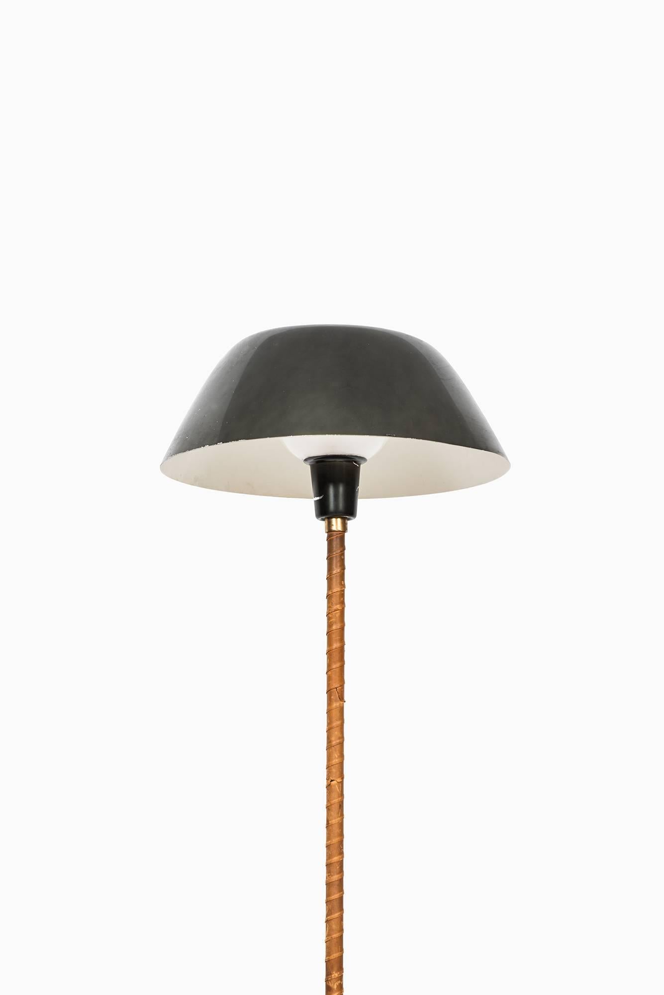 Leather Lisa Johansson Pape Floor Lamp by Orno in Finland