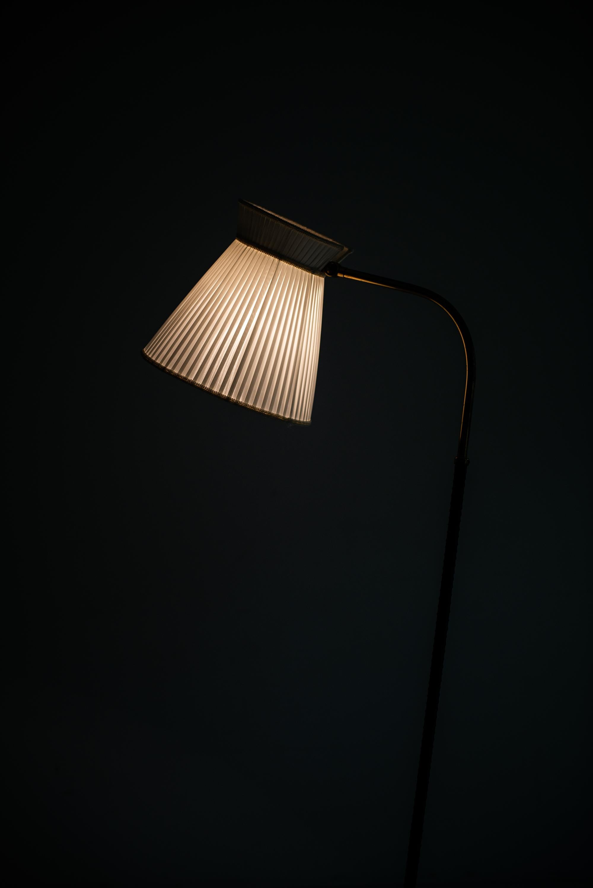 Brass Lisa Johansson-Pape Floor Lamp by Orno in Finland