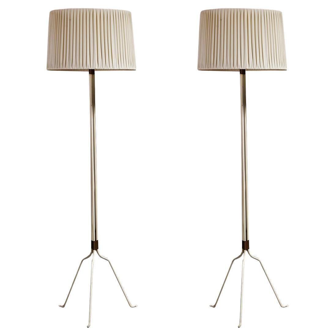 Lisa Johansson-Pape for Orno, Pair of '30-058' Floor Lamps, Finland 1940s