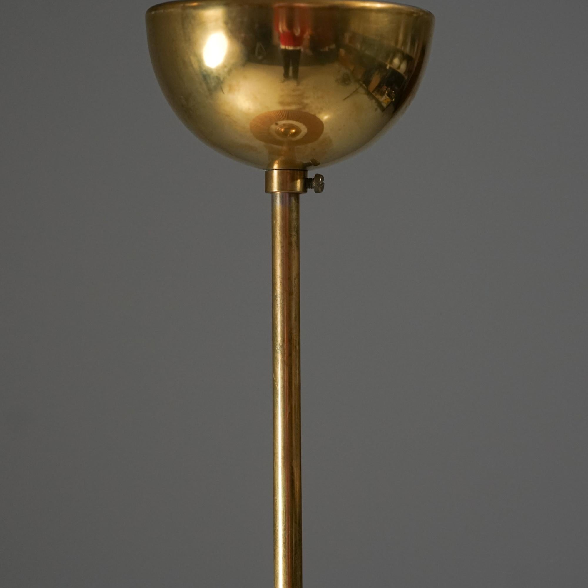 Lisa Johansson-Pape & Gunilla Jung Glass and Wooden slat Pendant, 1940/1950s In Good Condition For Sale In Helsinki, Uusimaa