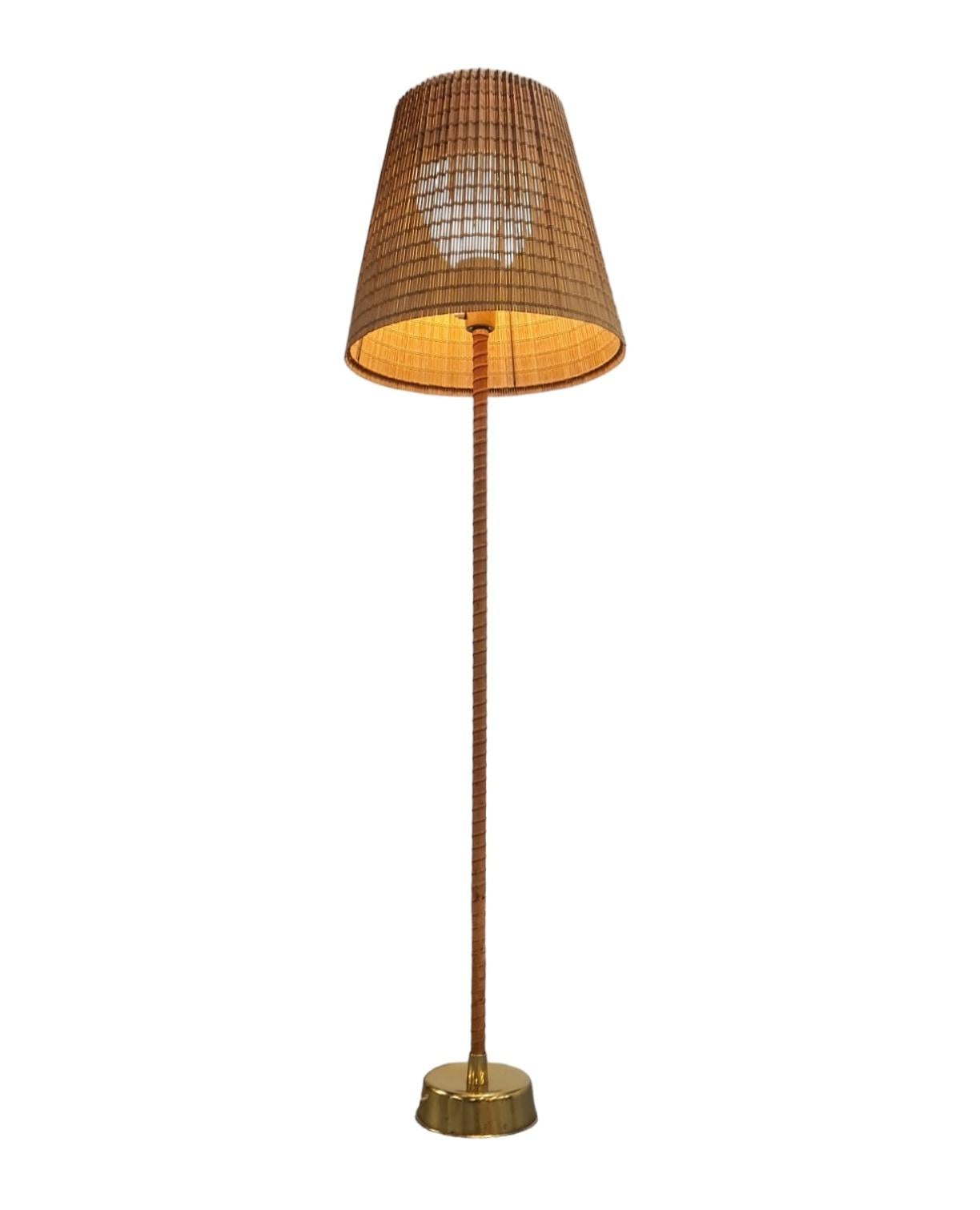 Brass Lisa Johansson-Papé Ihanne Floor Lamp, Orno for Stockmann 1960s For Sale