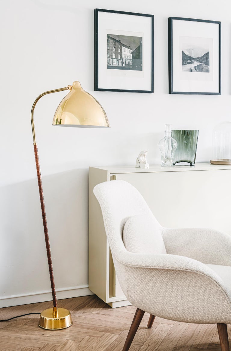Lisa Johansson-Pape 'Lisa' floor lamp for Innolux Oy. Originally produced in the 1950s by Orno, this newly authorized re-edition of the iconic lamp is made by Innolux in Finland using many of the same small-scale manufacturing techniques, scrupulous
