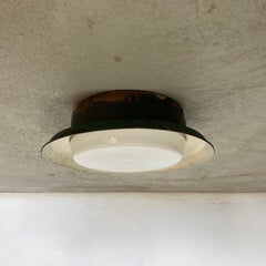 Lisa Johansson-Pape Mid-Century Copper & Opaline Glass Ceiling Light