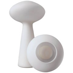 Lisa Johansson-Pape Mid-Century Modern Murano Glass "She and He" Mushroom Lamps