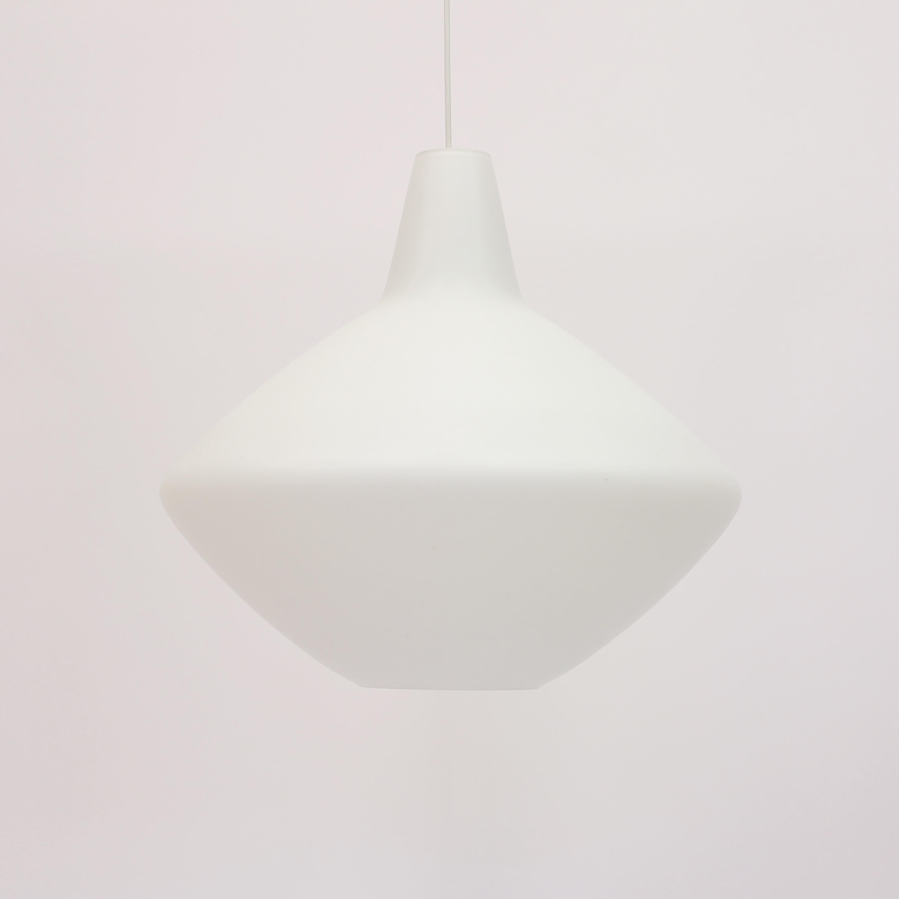 Scandinavian Modern Lisa Johansson-Pape, opalin glass Onion ceiling lamp for ASEA, 1950s