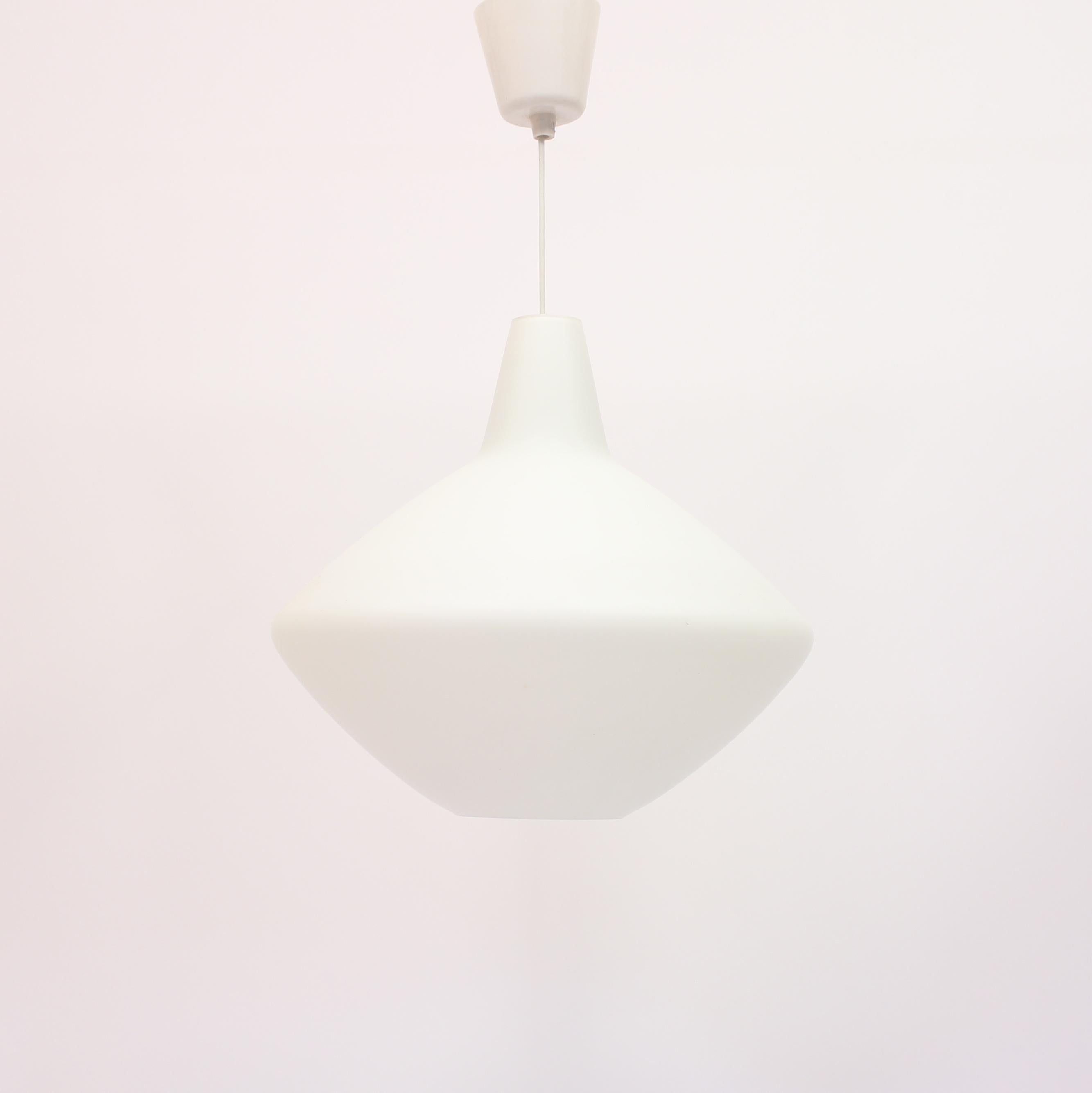 Swedish Lisa Johansson-Pape, opalin glass Onion ceiling lamp for ASEA, 1950s