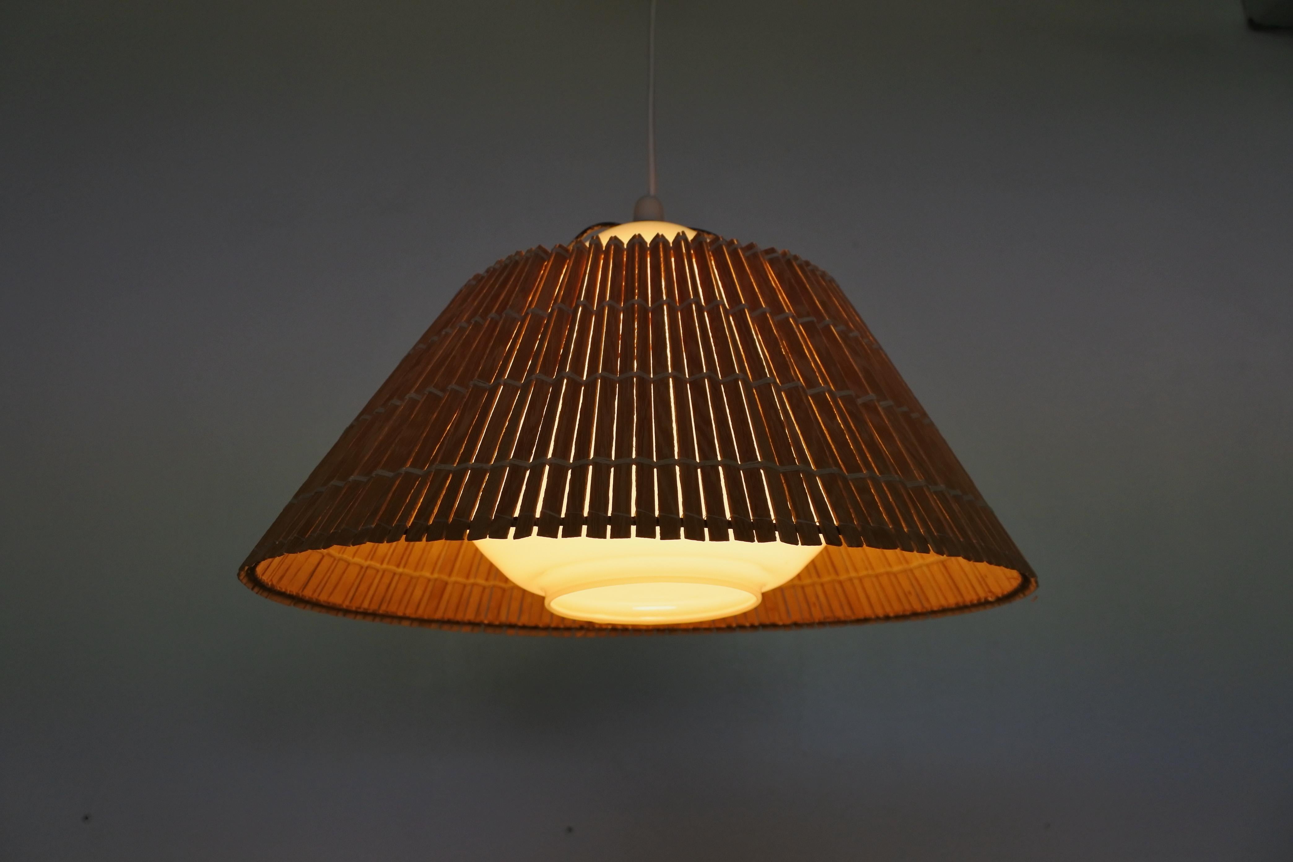 Mid-Century Modern Lisa Johansson Pape & Orno Glass Pendant Light Model 982, Finland 1950s