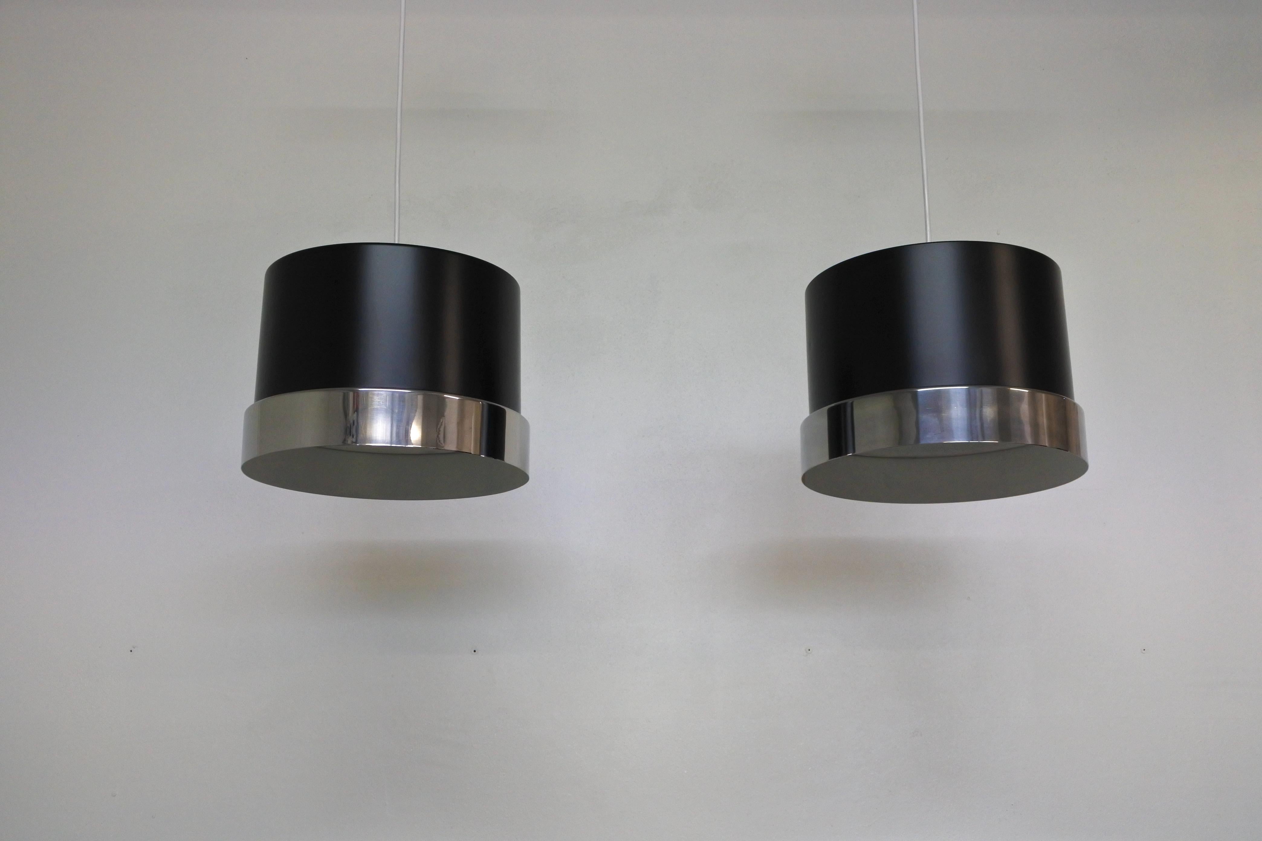 Lisa Johansson-Pape & Orno Set of Two Pendant Lights, Finland, 1960s For Sale 3