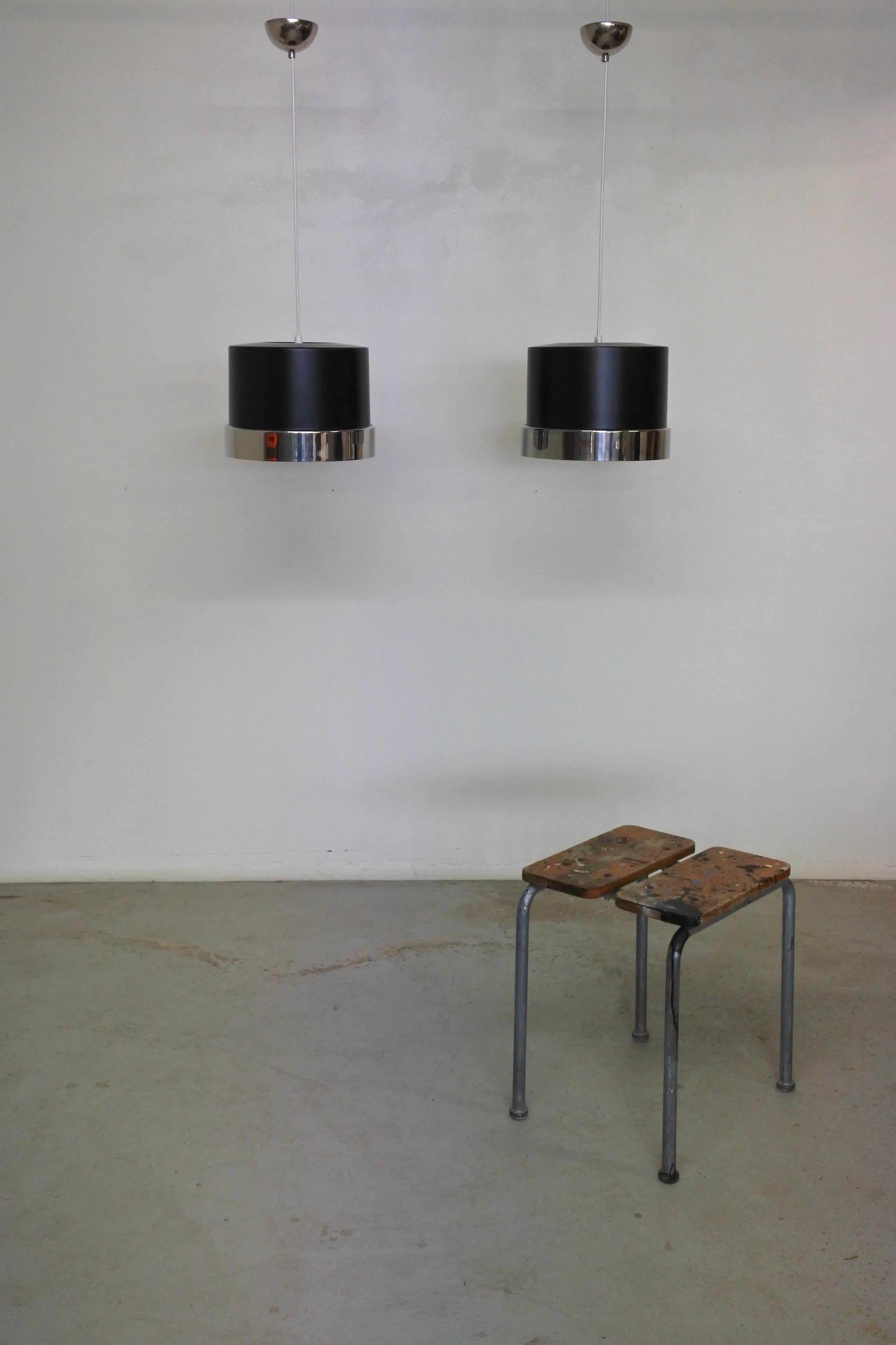 Lisa Johansson-Pape & Orno Set of Two Pendant Lights, Finland, 1960s For Sale 4
