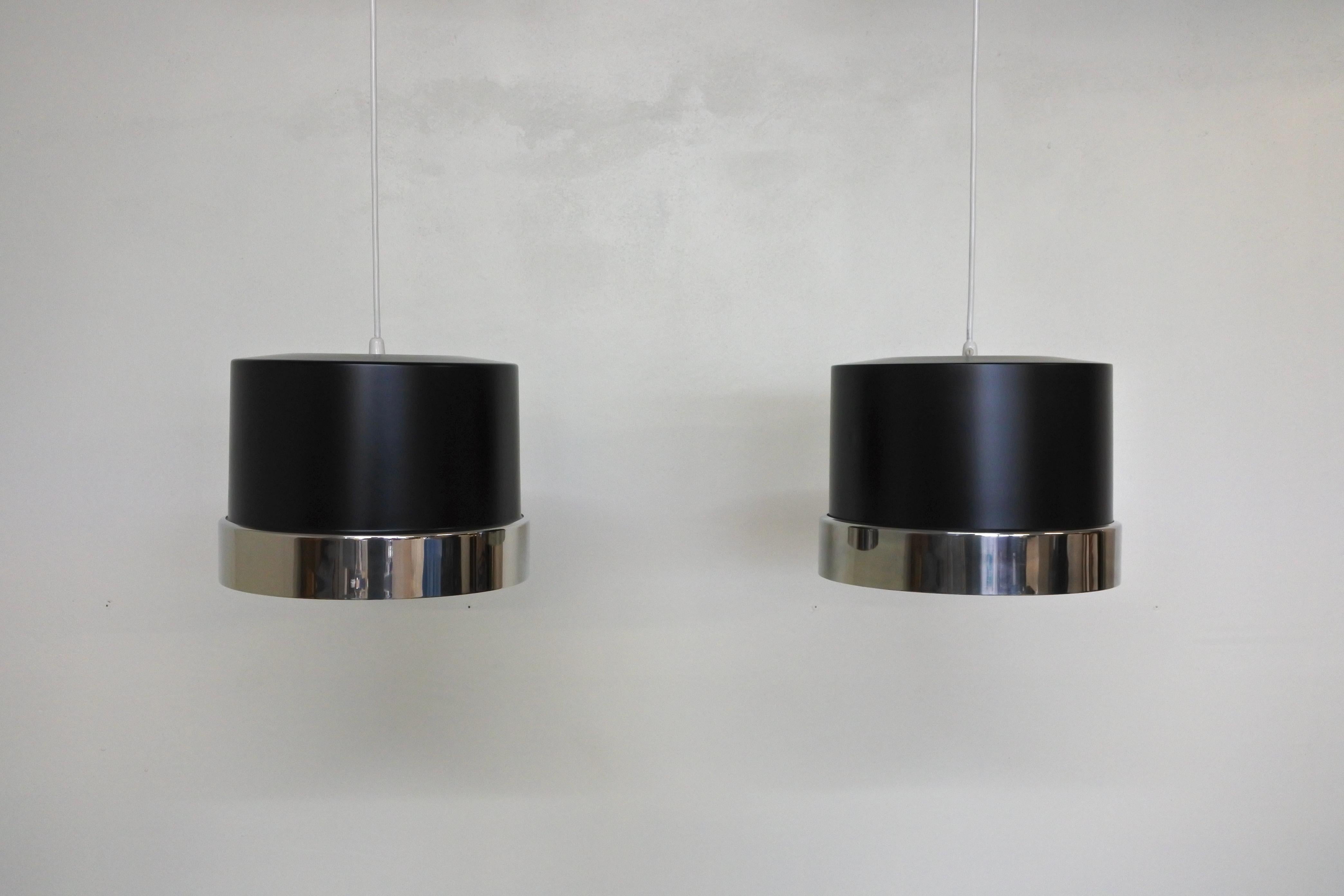 Lisa Johansson-Pape & Orno Set of Two Pendant Lights, Finland, 1960s For Sale 1