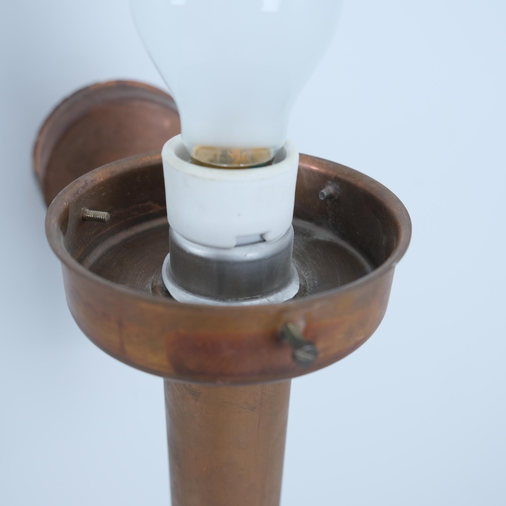 Lisa Johansson-Papé Outdoor Wall Lamp 140-015 , in Copper and Glass, Orno 1950s For Sale 3
