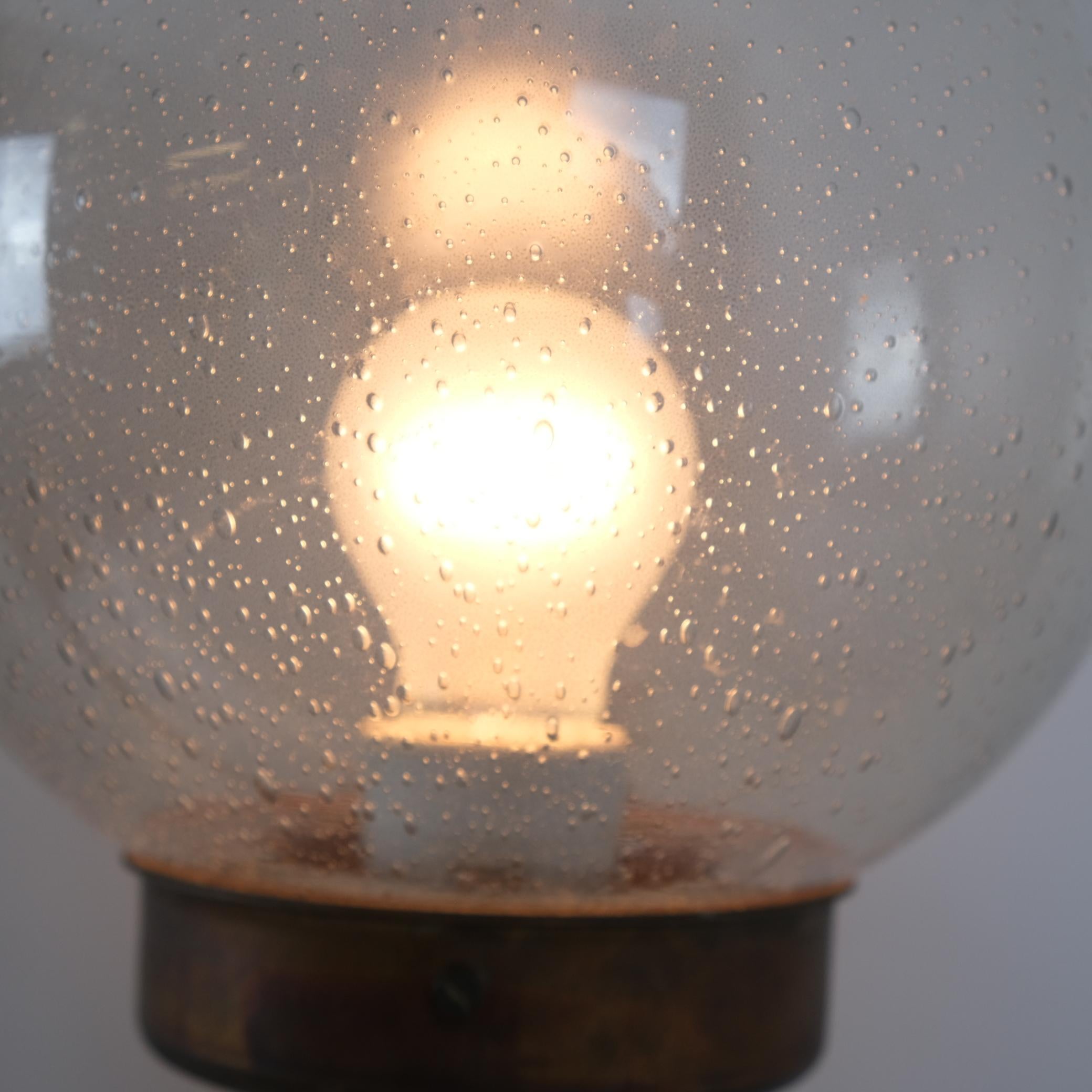 Lisa Johansson-Papé Outdoor Wall Lamp 140-015 , in Copper and Glass, Orno 1950s For Sale 1