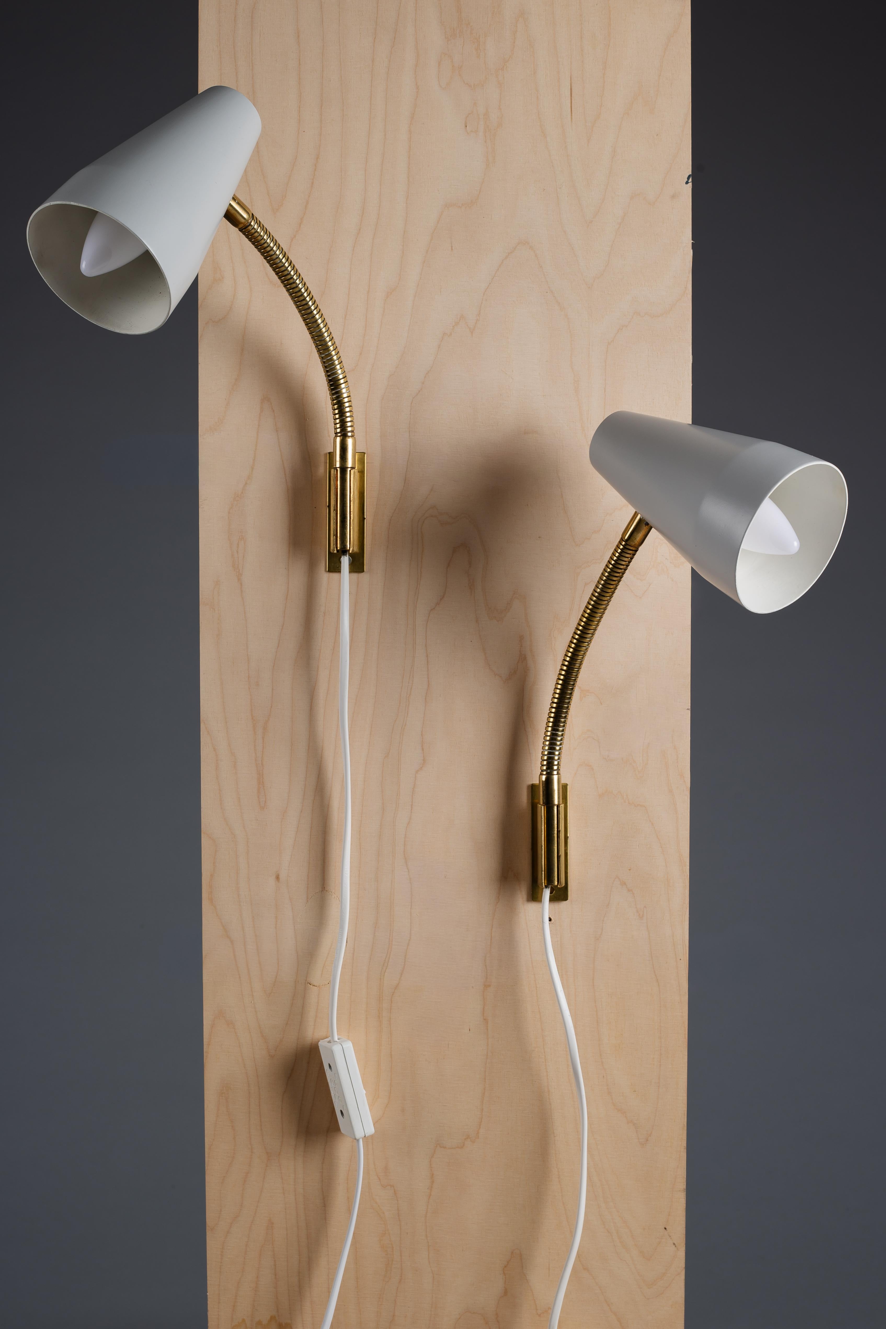 Lisa Johansson-Pape, pareja de apliques de pared de los años 60 para ORNO Moderno de mediados de siglo en venta