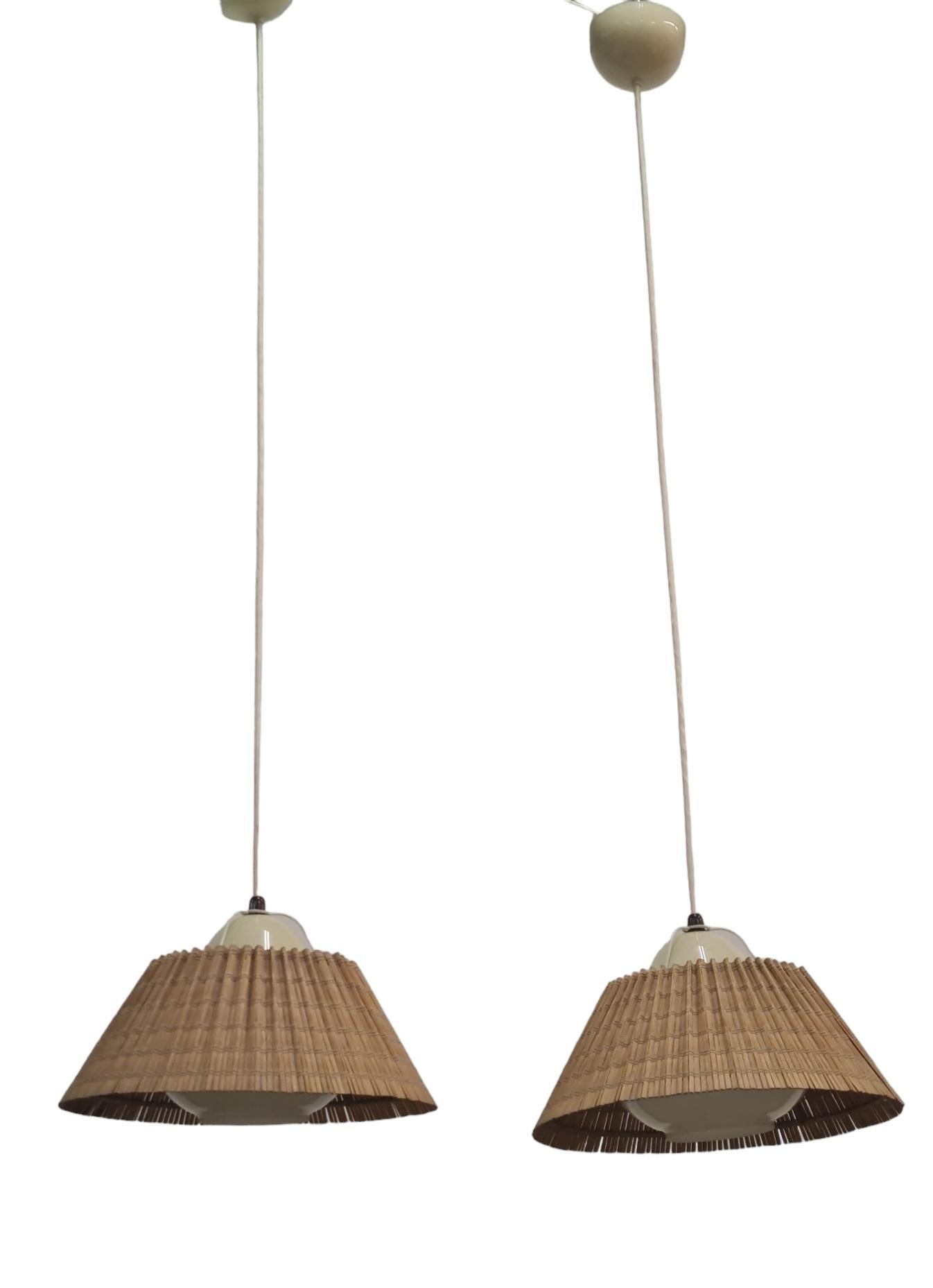 Lisa Johansson Pape, Pair of Ceiling Lamp Model 982, Stockmann For Sale 11