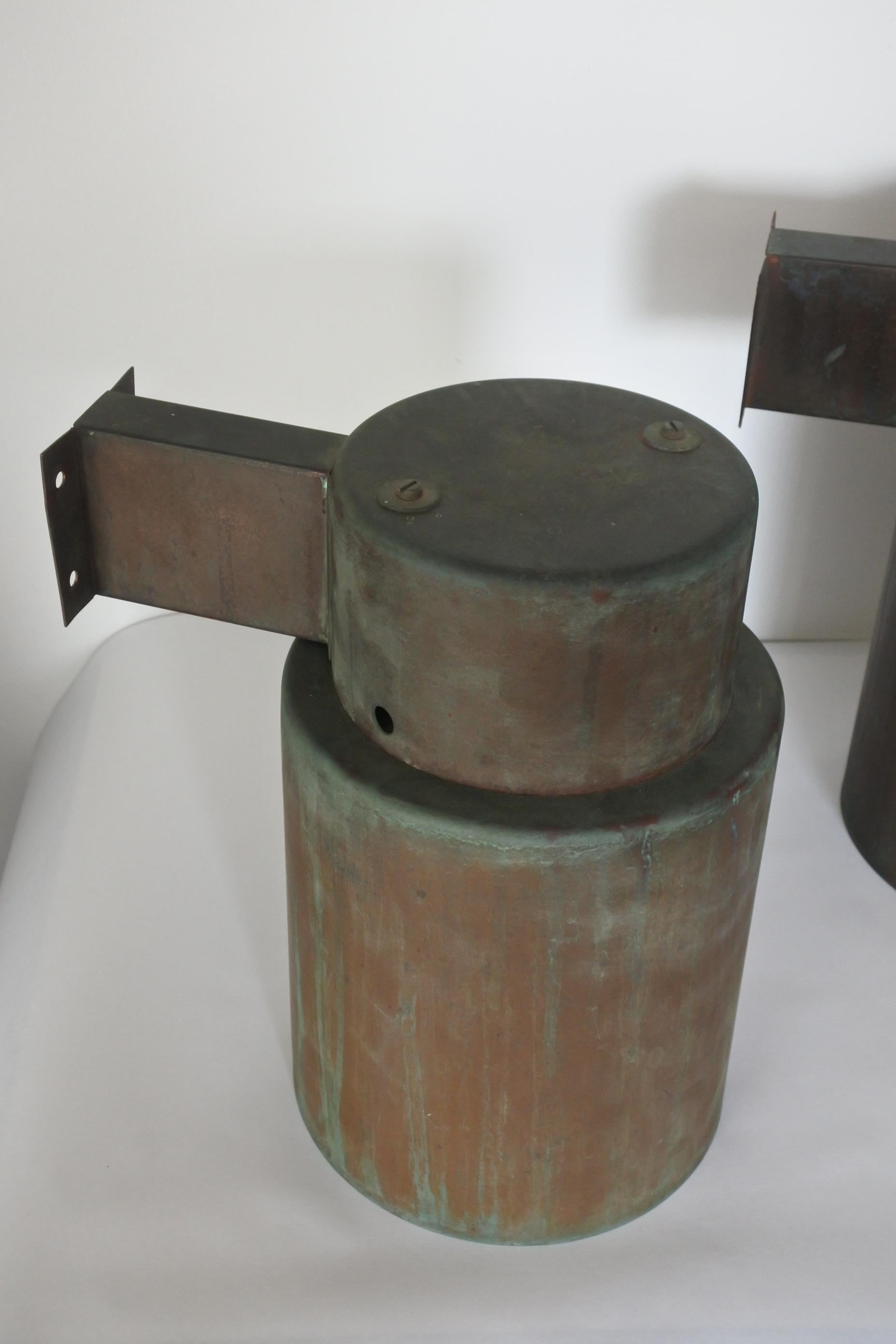 Lisa Johansson Pape Pair of Copper Wall Lamps by Orno, Finland 1960s In Good Condition In La Teste De Buch, FR