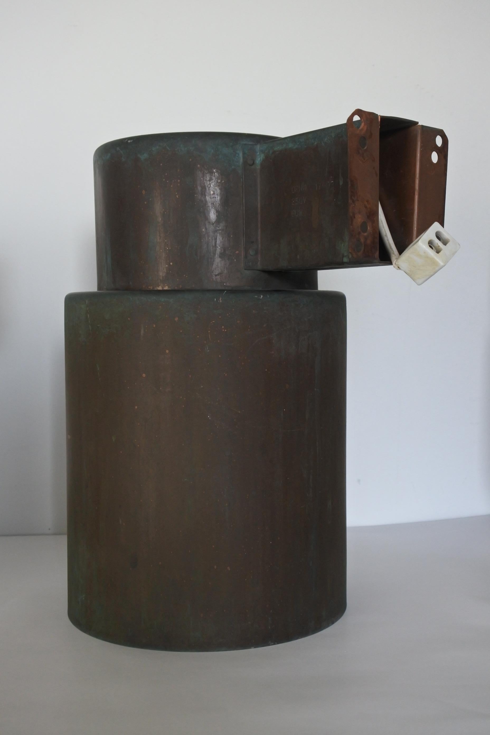 Lisa Johansson Pape Pair of Copper Wall Lamps by Orno, Finland 1960s 3