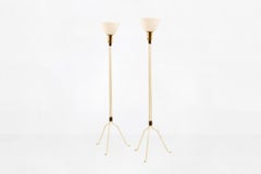 Lisa Johansson-Pape Pair of Floor Lamps Manufactured by Orno Finland, 1947