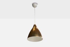 Lisa Johansson-Pape, Pendant Light, Brass, Finland, 1950s
