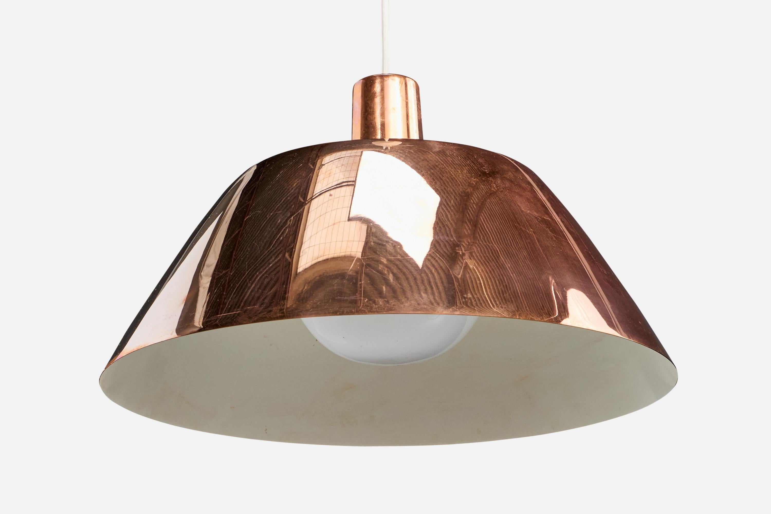 Lisa Johansson-Pape, Lampada a sospensione, rame, acrilico, Finlandia, anni '50 In condizioni buone in vendita a High Point, NC