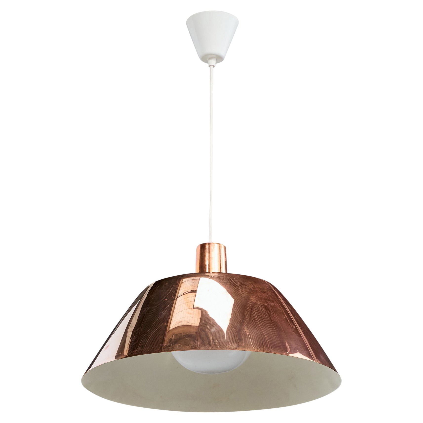 Lisa Johansson-Pape, Lampada a sospensione, rame, acrilico, Finlandia, anni '50 in vendita