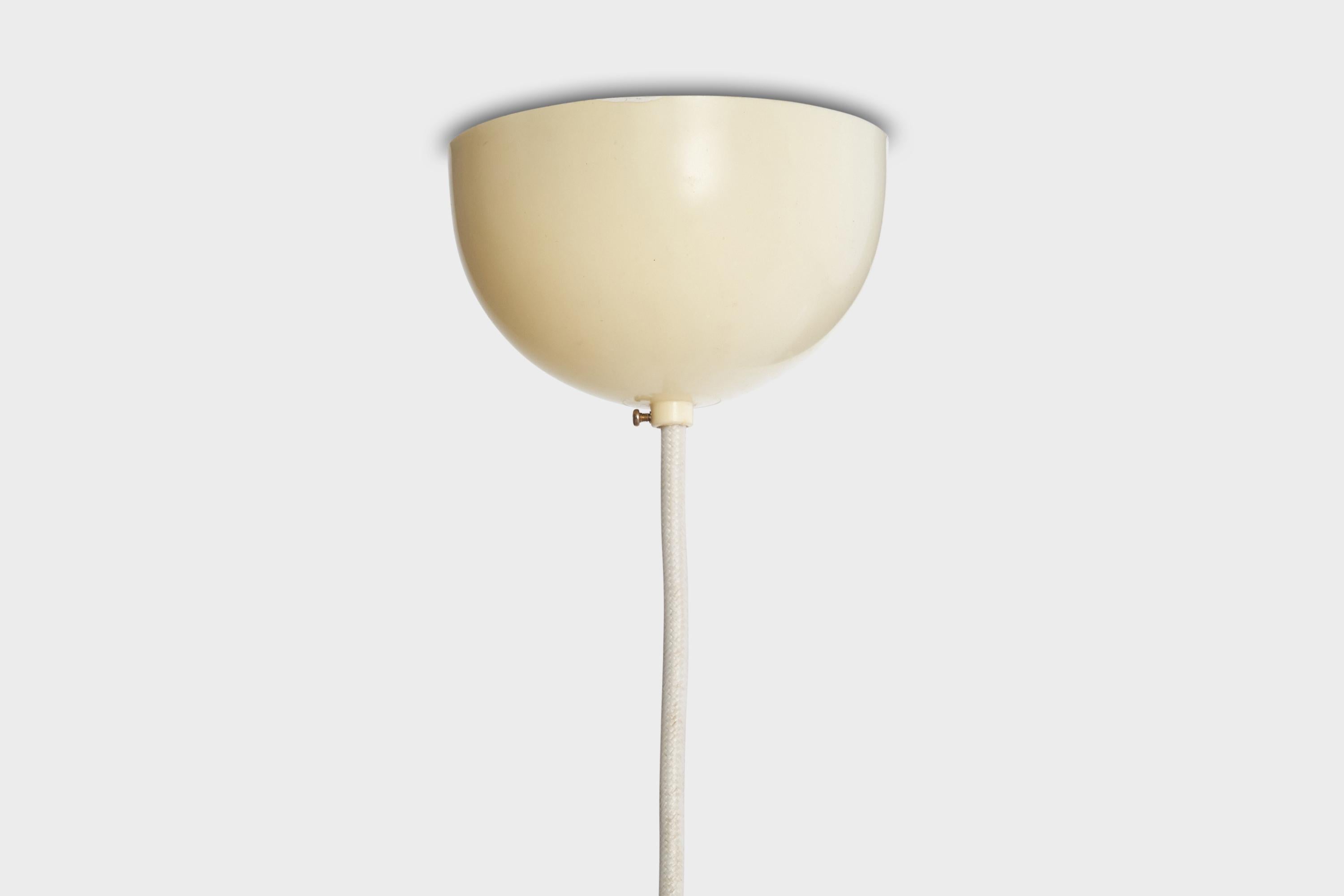 Lisa Johansson-Pape, Pendant Light, Lacquered Metal, Acrylic, Finland, 1960s For Sale 7