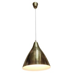 Lisa Johansson-Papé Perforated Brass Ceiling Pendant model 61-314, Orno 1950s