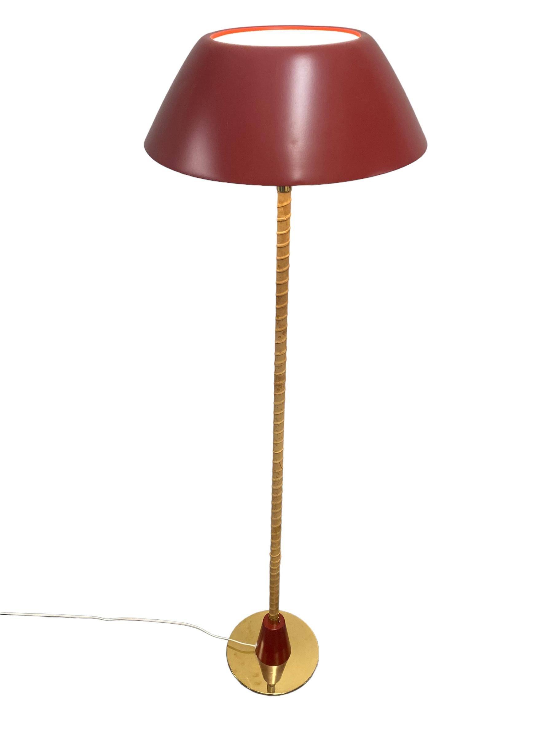 Scandinavian Modern Lisa Johansson-Papé Rare Version of Senator Floor Lamp, Orno  For Sale