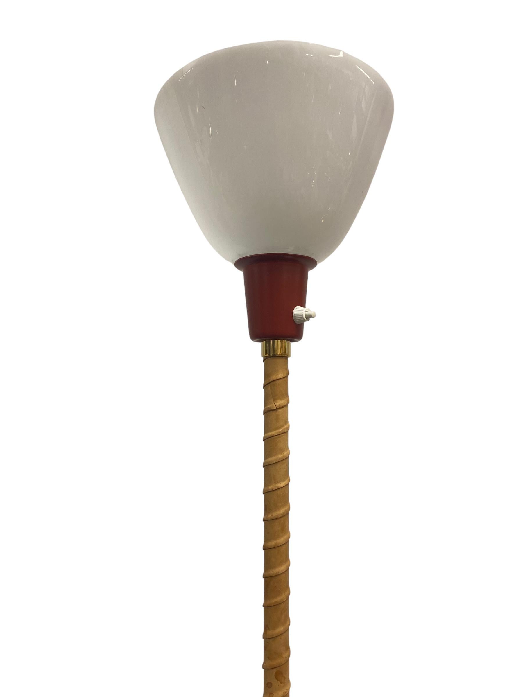 Brass Lisa Johansson-Papé Rare Version of Senator Floor Lamp, Orno  For Sale