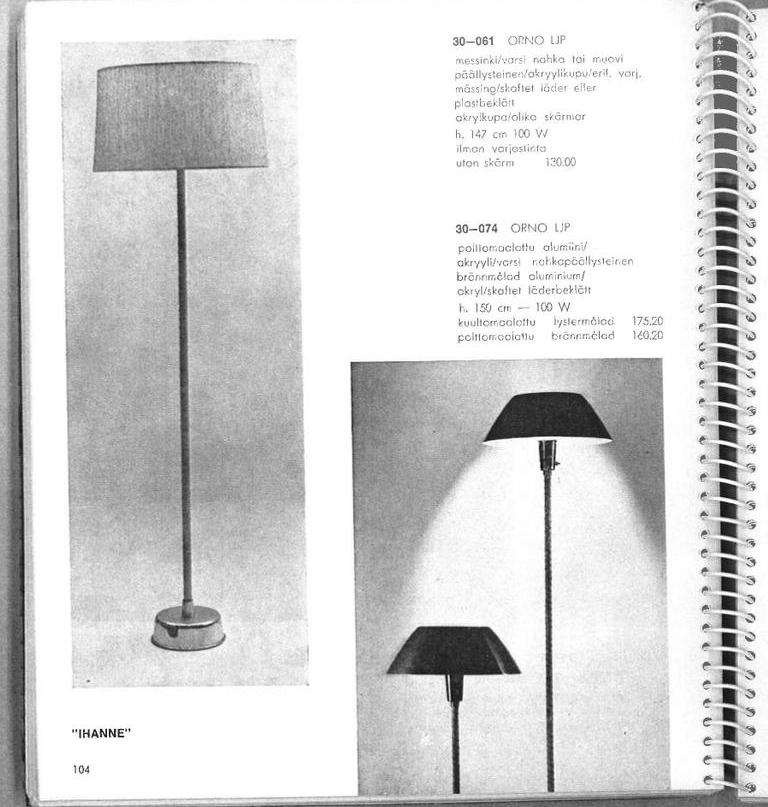 Lisa Johansson-Pape 'Senator' Floor Lamp in Black for Innolux Oy For Sale 3