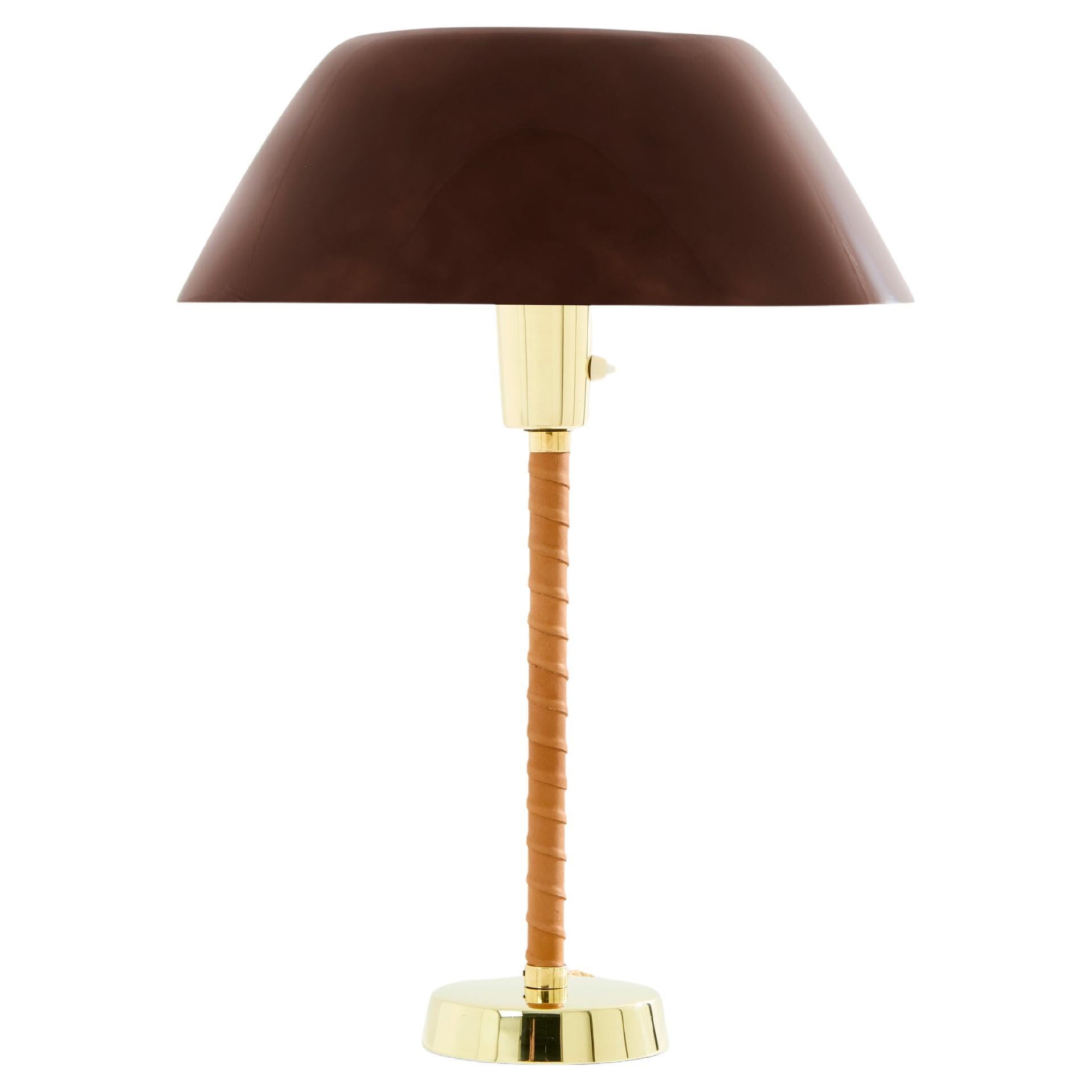 Lisa Johansson-Pape senator table lamp brass leather 1950