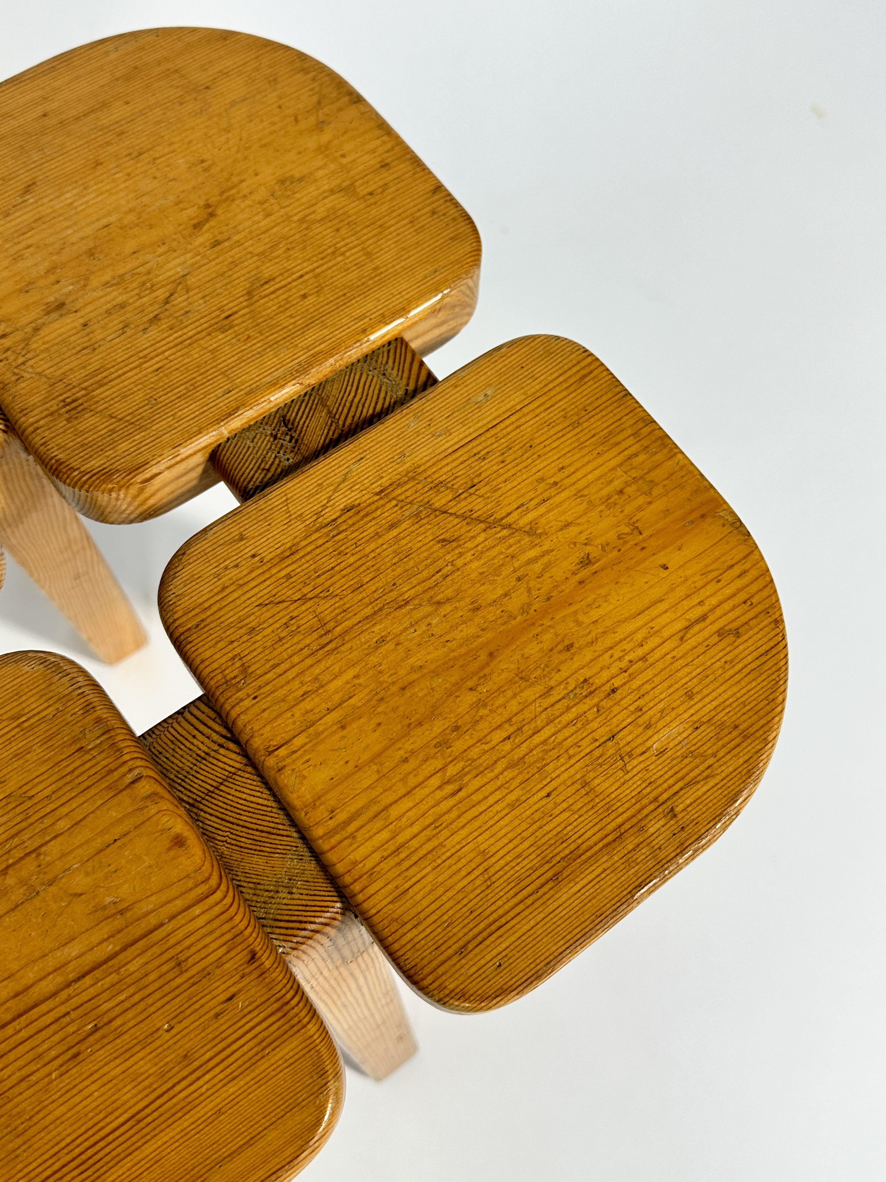 Lisa Johansson Pape Stool Pine Wood Stockmann Oy 1960s 3