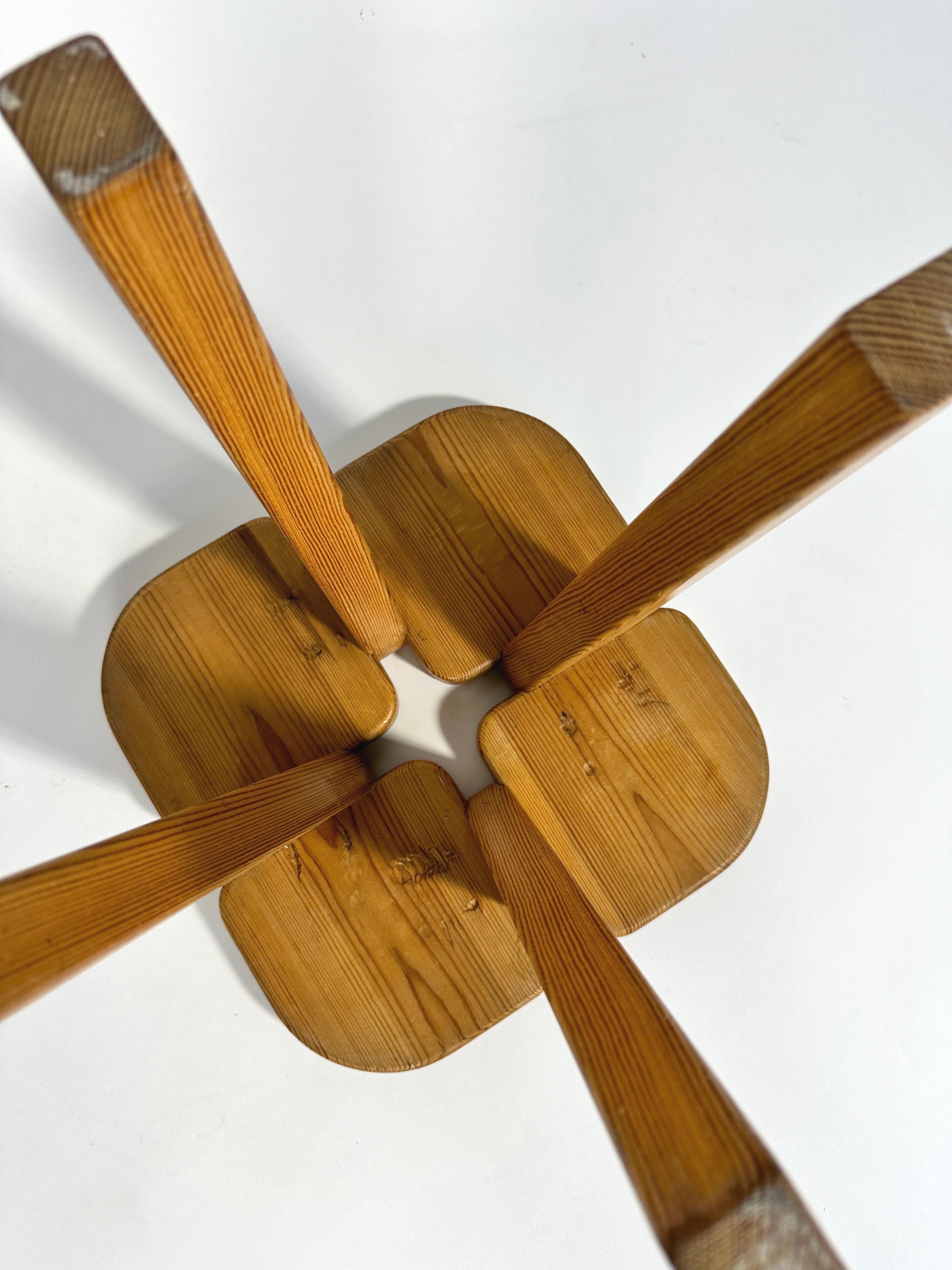 Lisa Johansson Pape Stool Pine Wood Stockmann Oy 1960s 4
