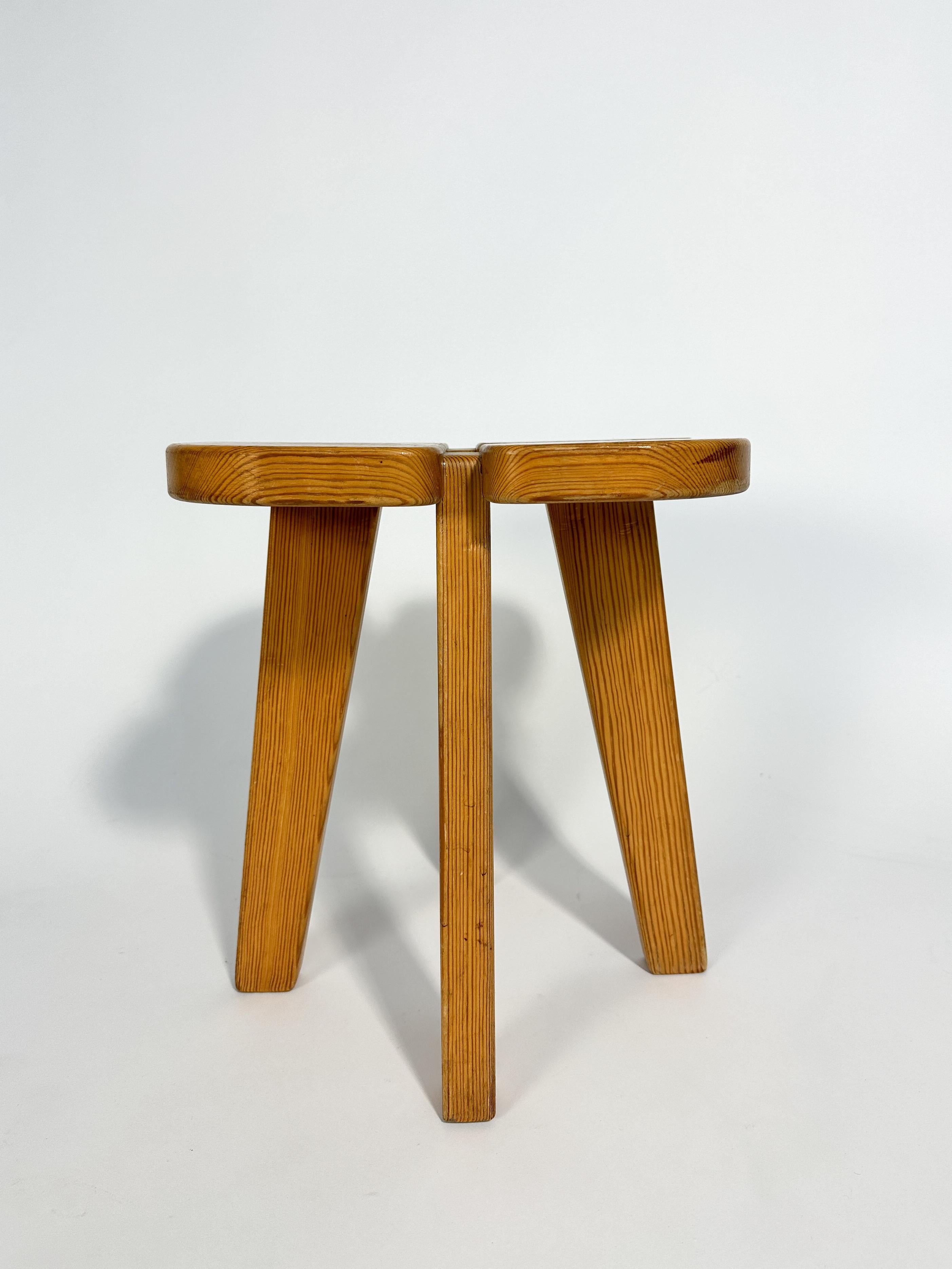 Finnish Lisa Johansson Pape Stool Pine Wood Stockmann Oy 1960s