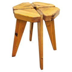 Lisa Johansson-Pape, Swedish Mid-Century Modern Clover Stool, Pine, Sweden 1970s