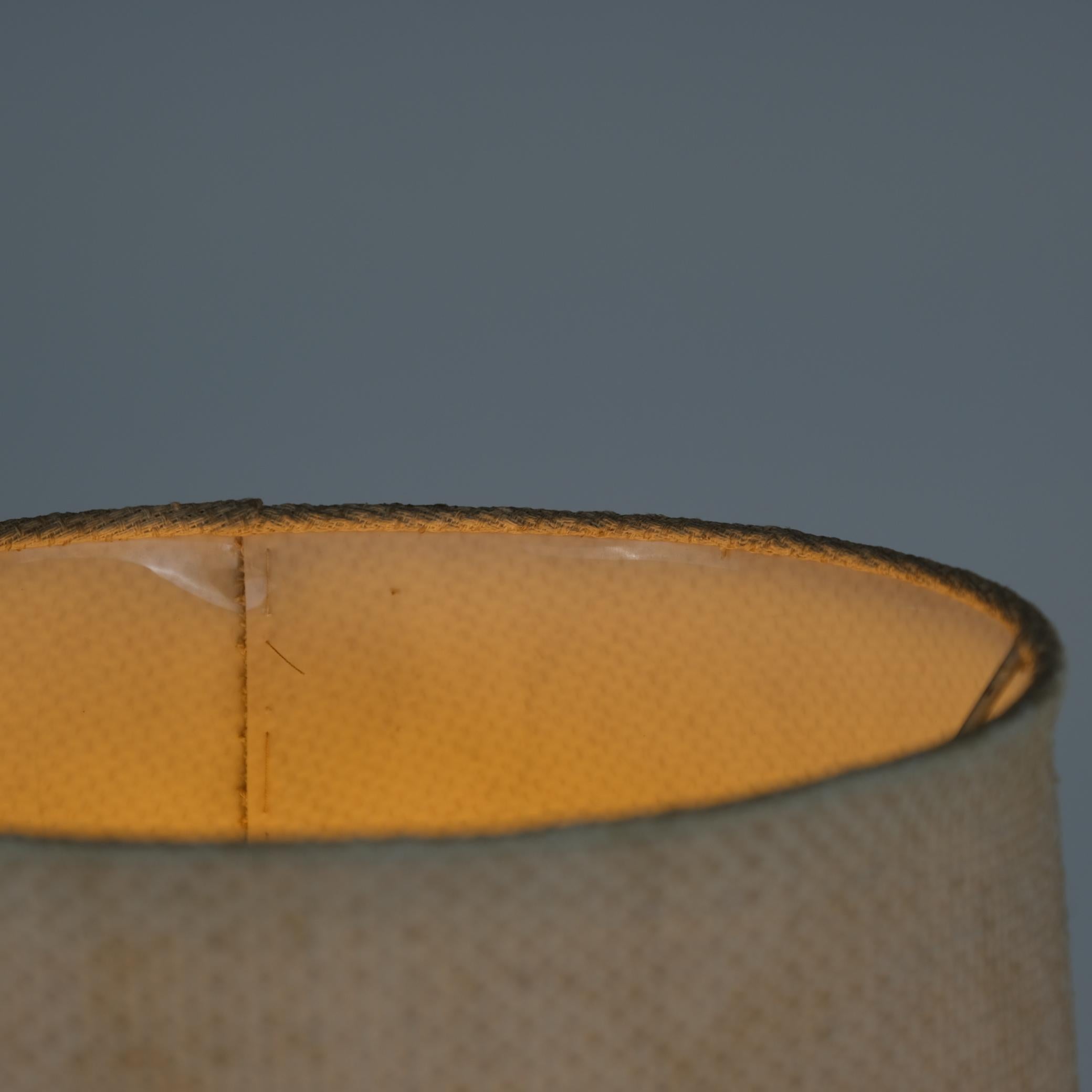 Lámpara de mesa Lisa Johansson-Papé 46-186 LJP de cuero y lino, Orno años 50 Finlandés en venta