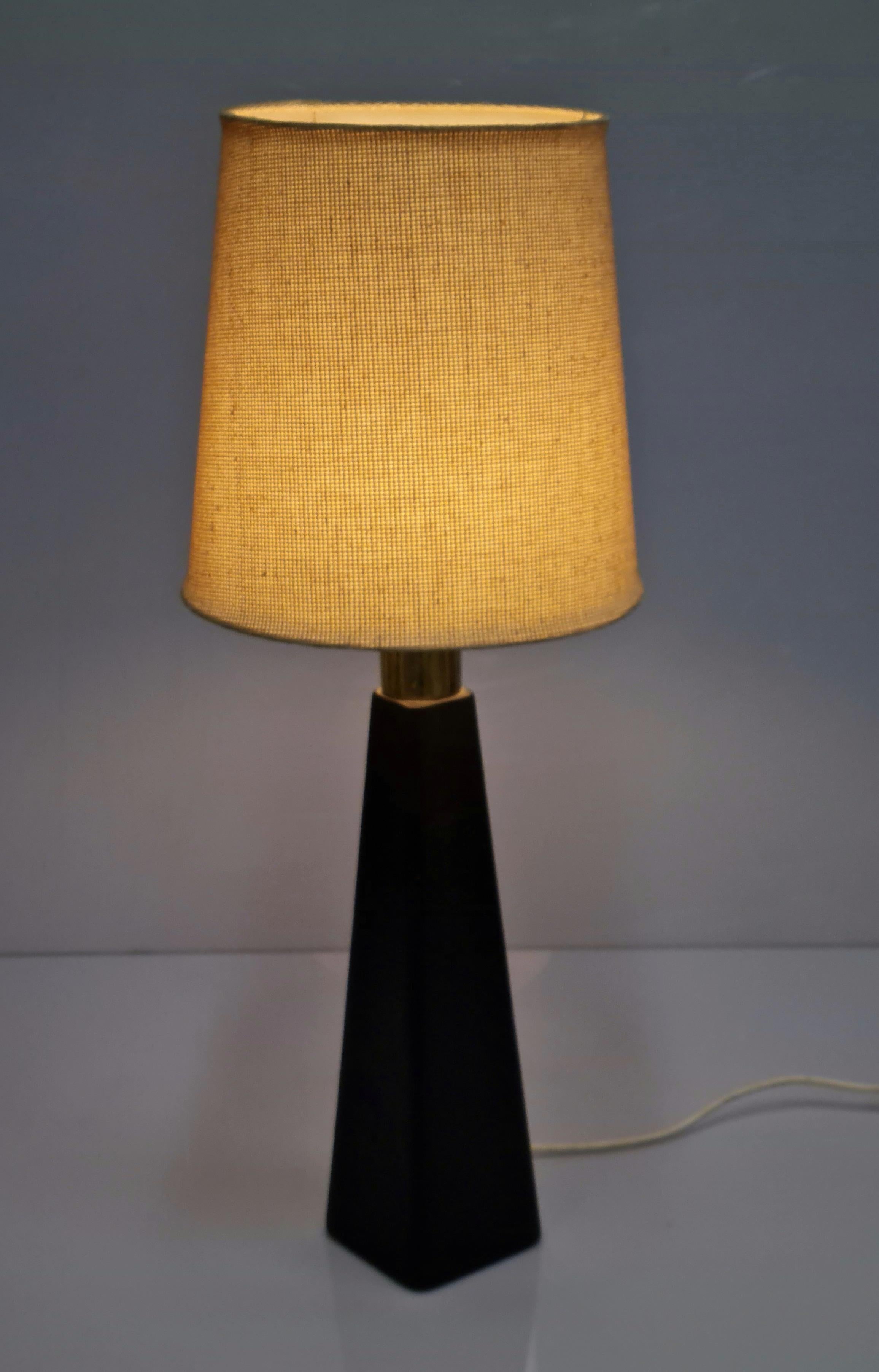 Lisa Johansson-Papé Table Lamp 46-186 LJP in Leather and Linen, Orno For Sale 3