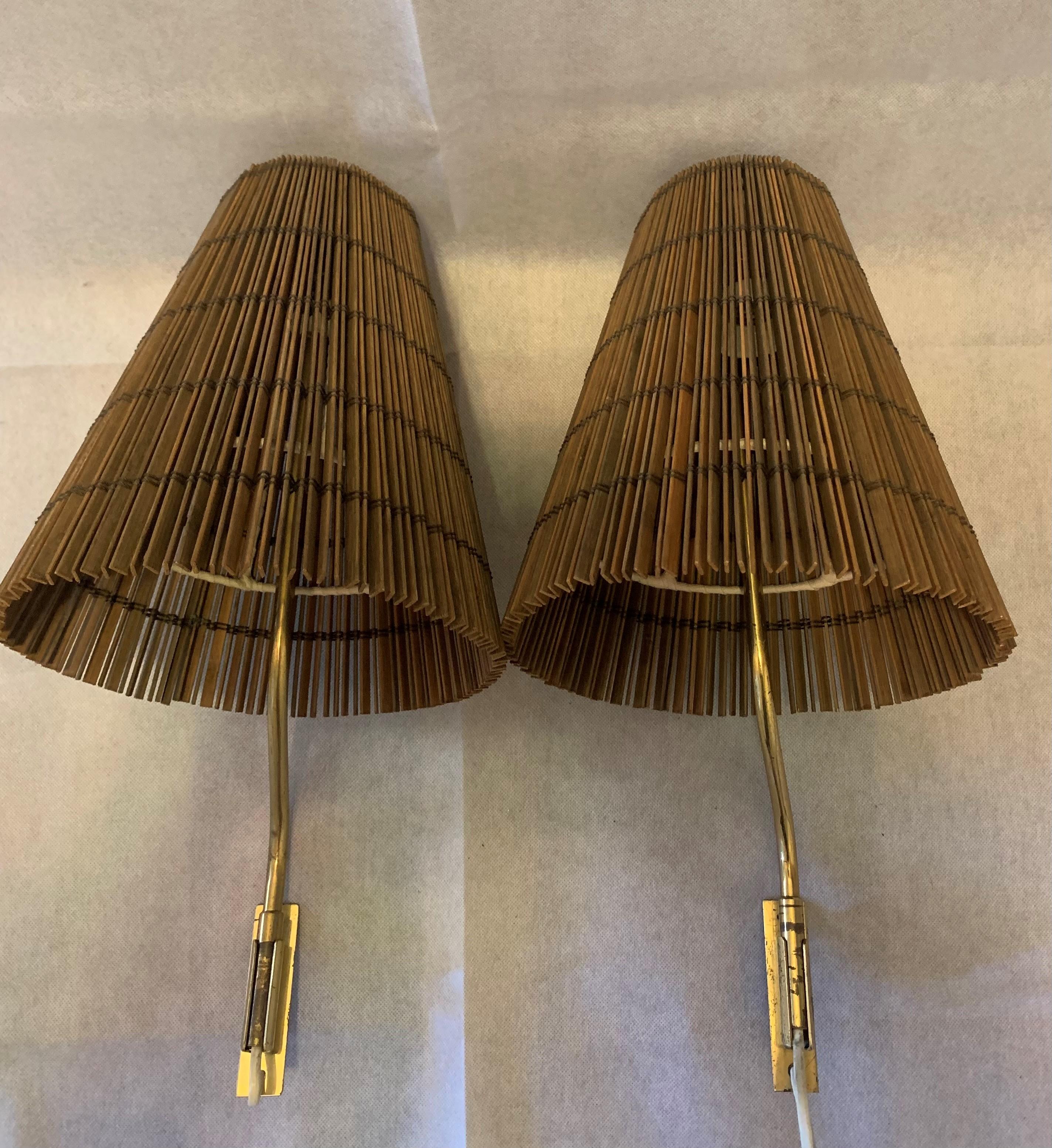 Finnish Lisa Johansson-Pape Wall Lamps-1950, Stamped Orno