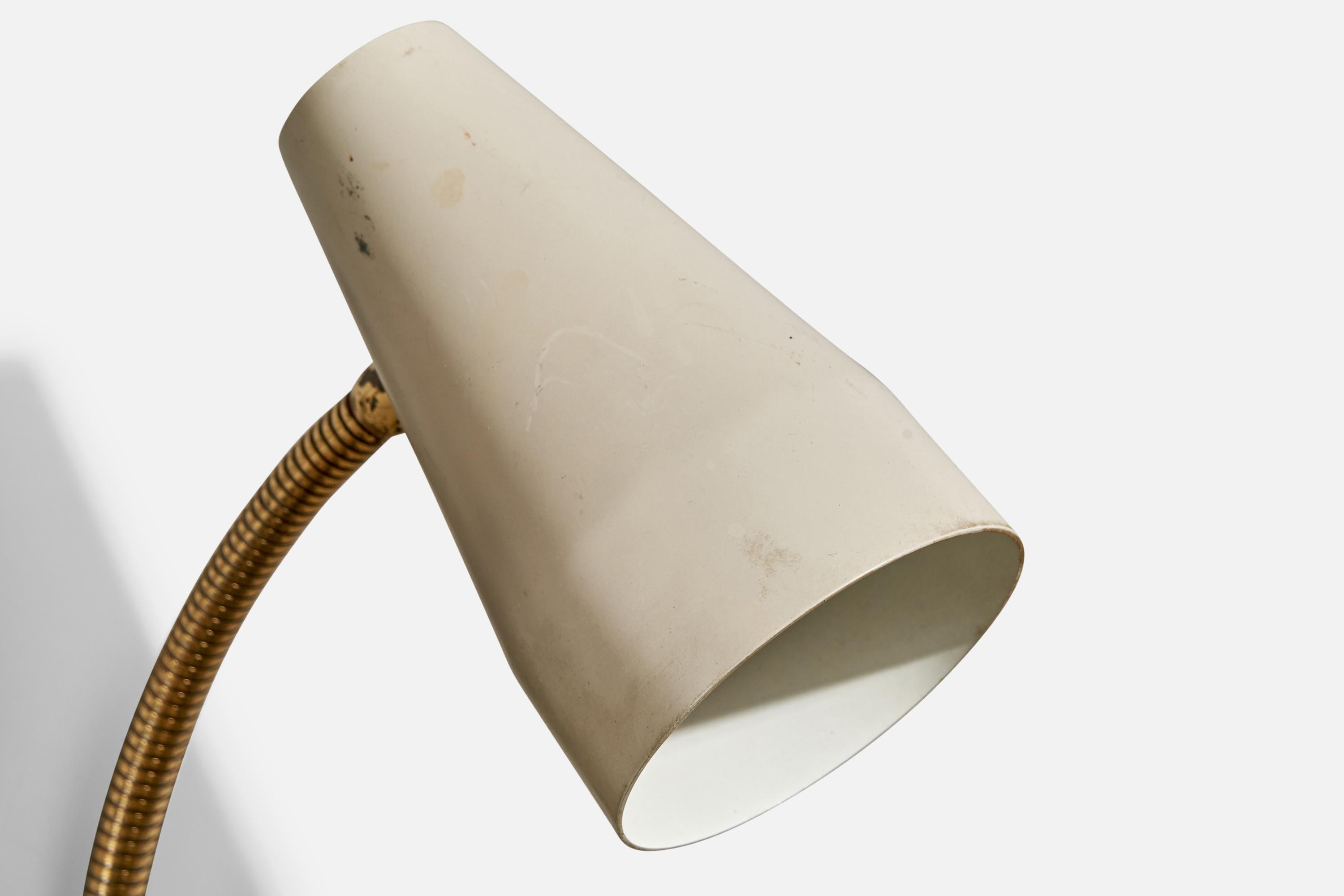 Lisa Johansson-Pape, Wall Light, Brass, Metal, Finland, 1960s For Sale 1