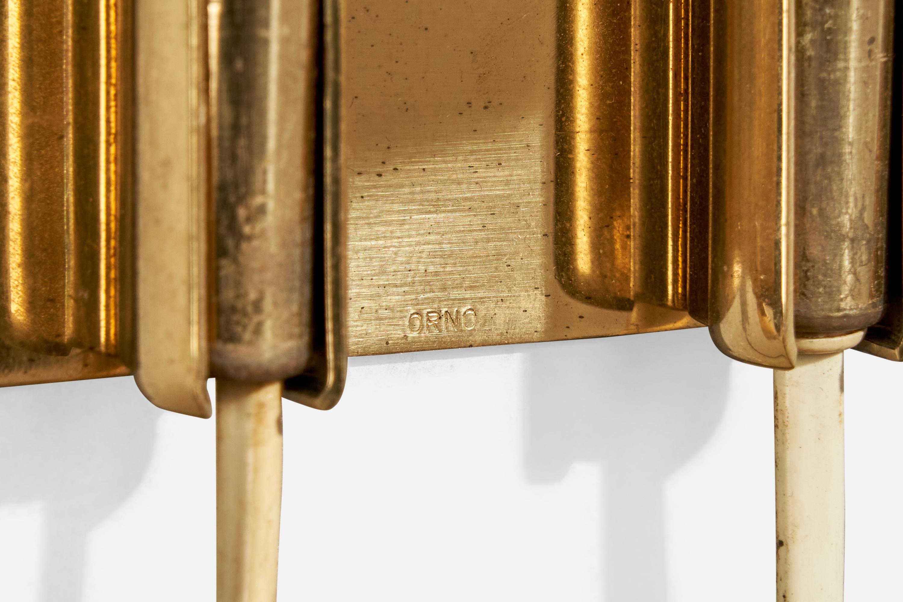 Lisa Johansson-Pape, Wall Light, Brass, Metal, Finland, 1960s For Sale 2