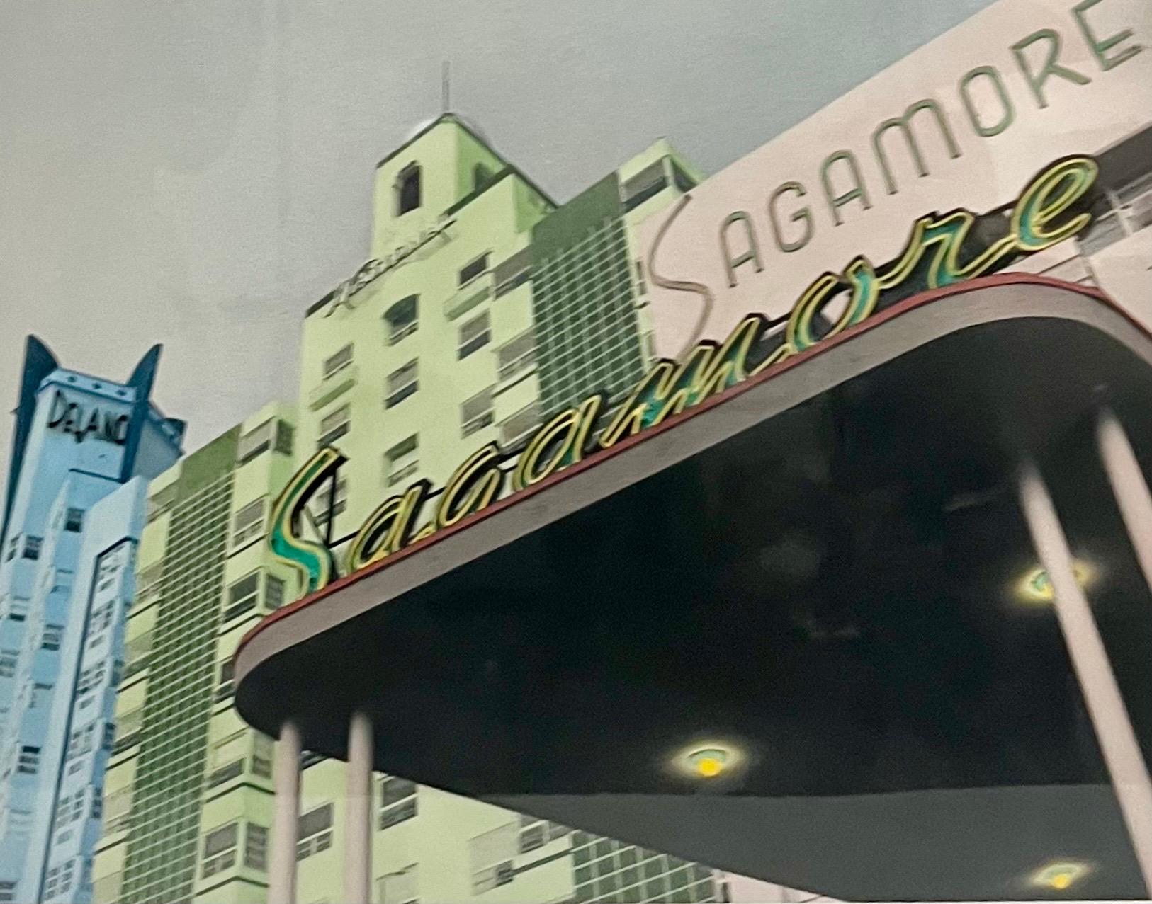 1980er Collins Av Lisa Klausner South Beach Fotodruck Miami Beach Art Deco, Art déco im Angebot 1