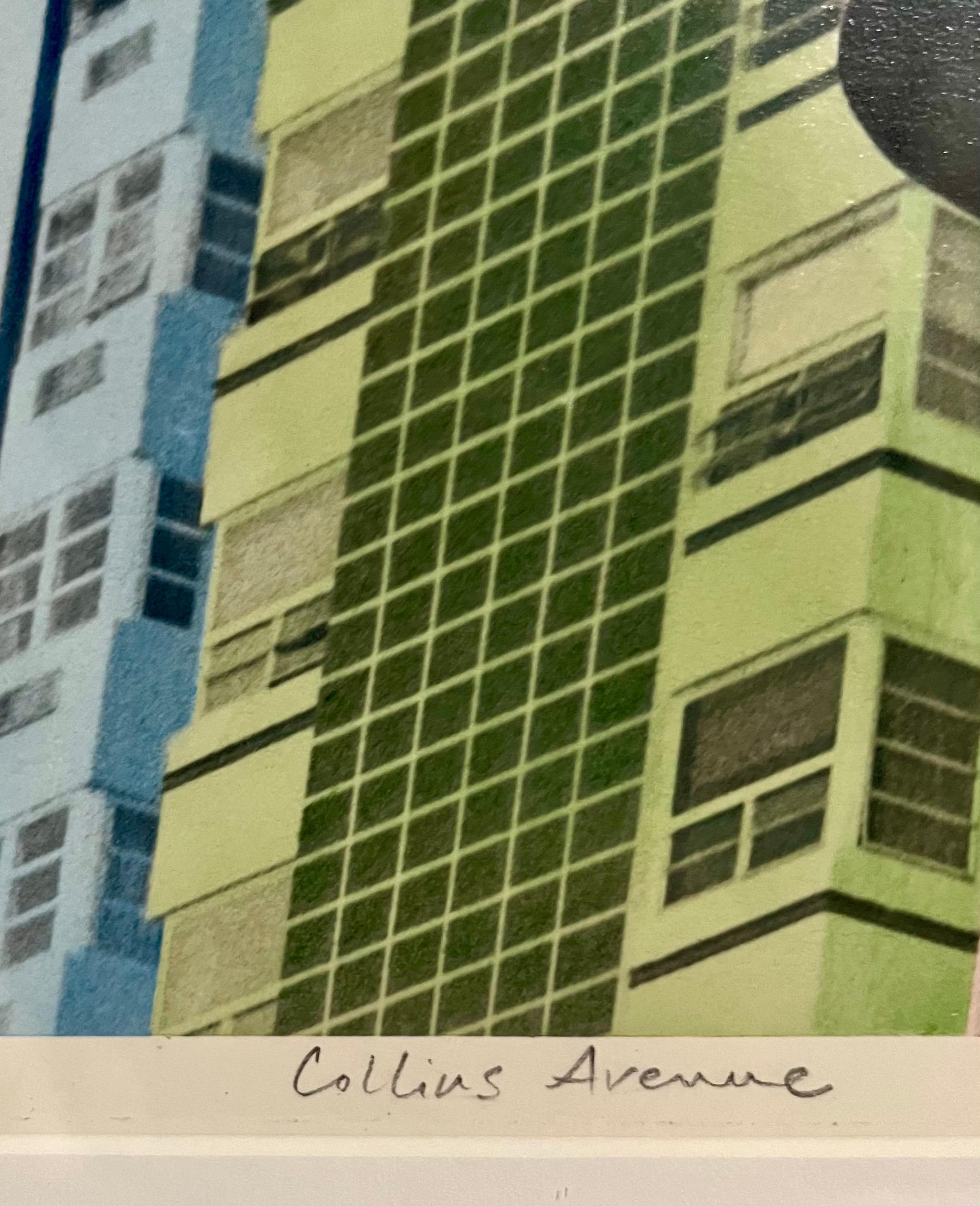 1980er Collins Av Lisa Klausner South Beach Fotodruck Miami Beach Art Deco, Art déco im Angebot 2