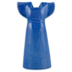 Lisa Larson '1931' for Gustavsberg. Blue Vase in the Shape of a Dress