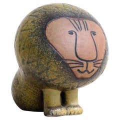 Sculpture de lion en céramique « Série africaine » de Lisa Larson pour Gustavsberg