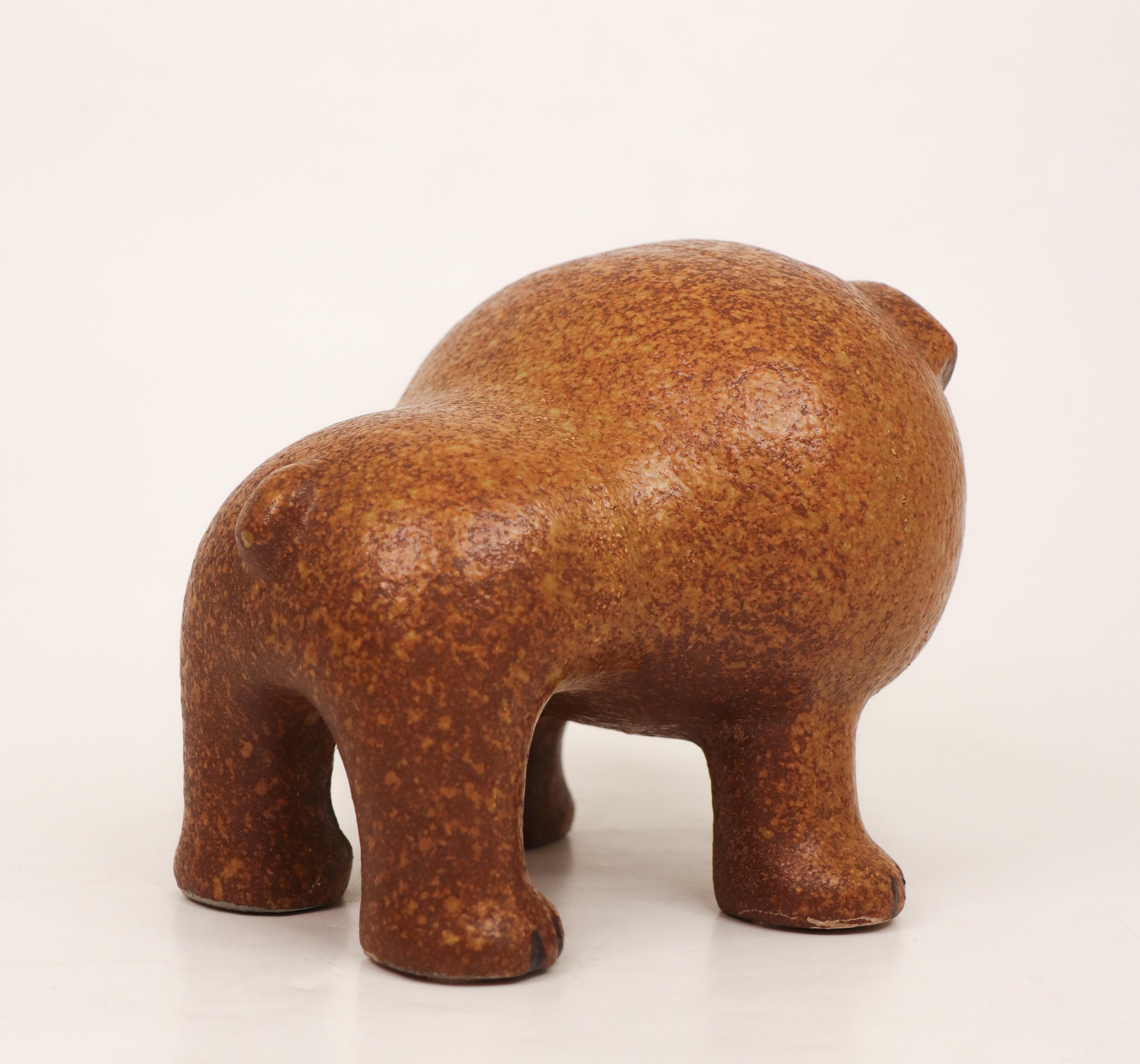 Swedish Lisa Larson, Bulldog Ceramic Sculpture, Gustavsbergs Studio, Sweden