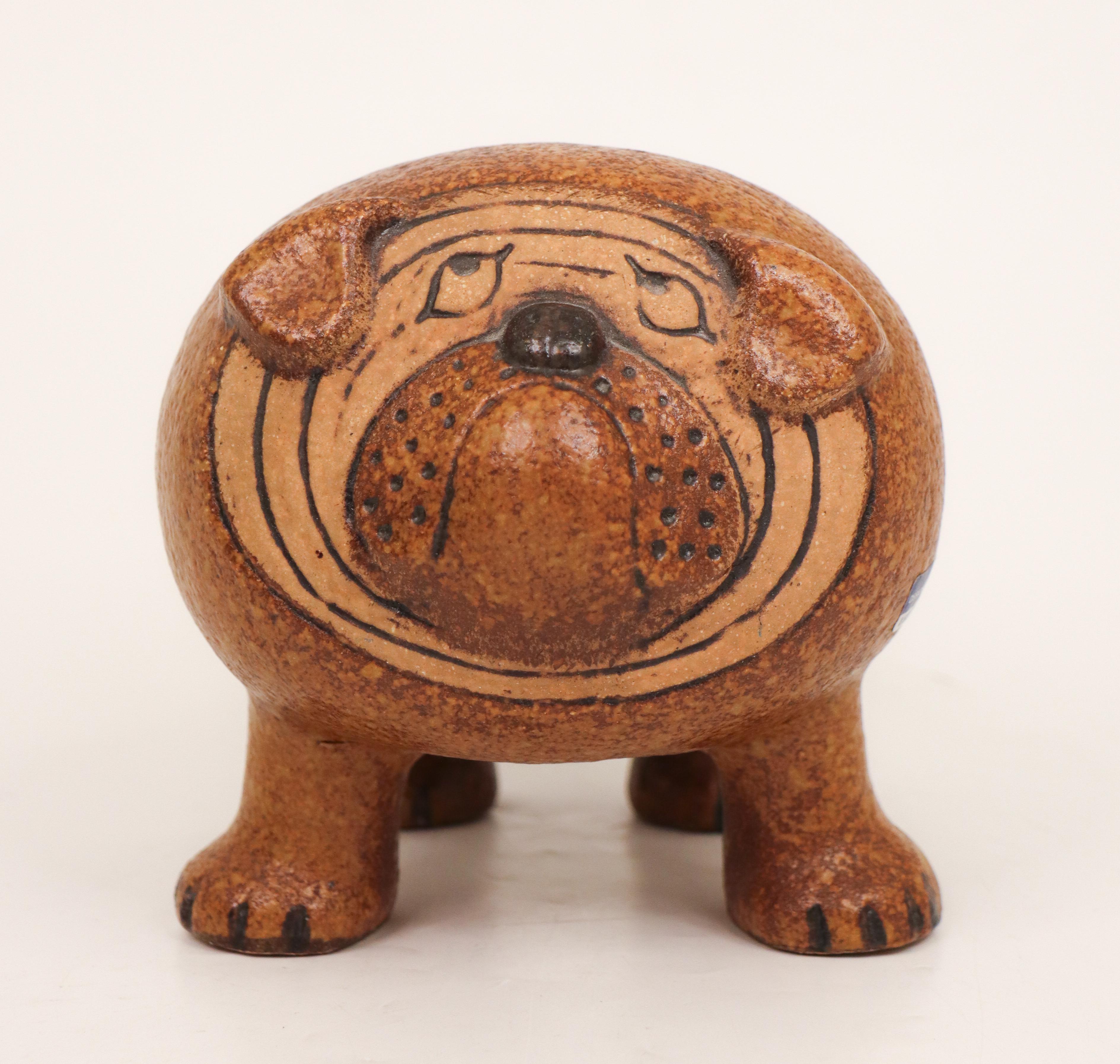 Lisa Larson, Bulldog Ceramic Sculpture, Gustavsbergs Studio, Sweden 1