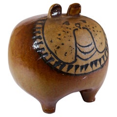 Lisa Larson, Keramik-Skulptur eines Bulldogges, Gustavsbergs Studio, Schweden