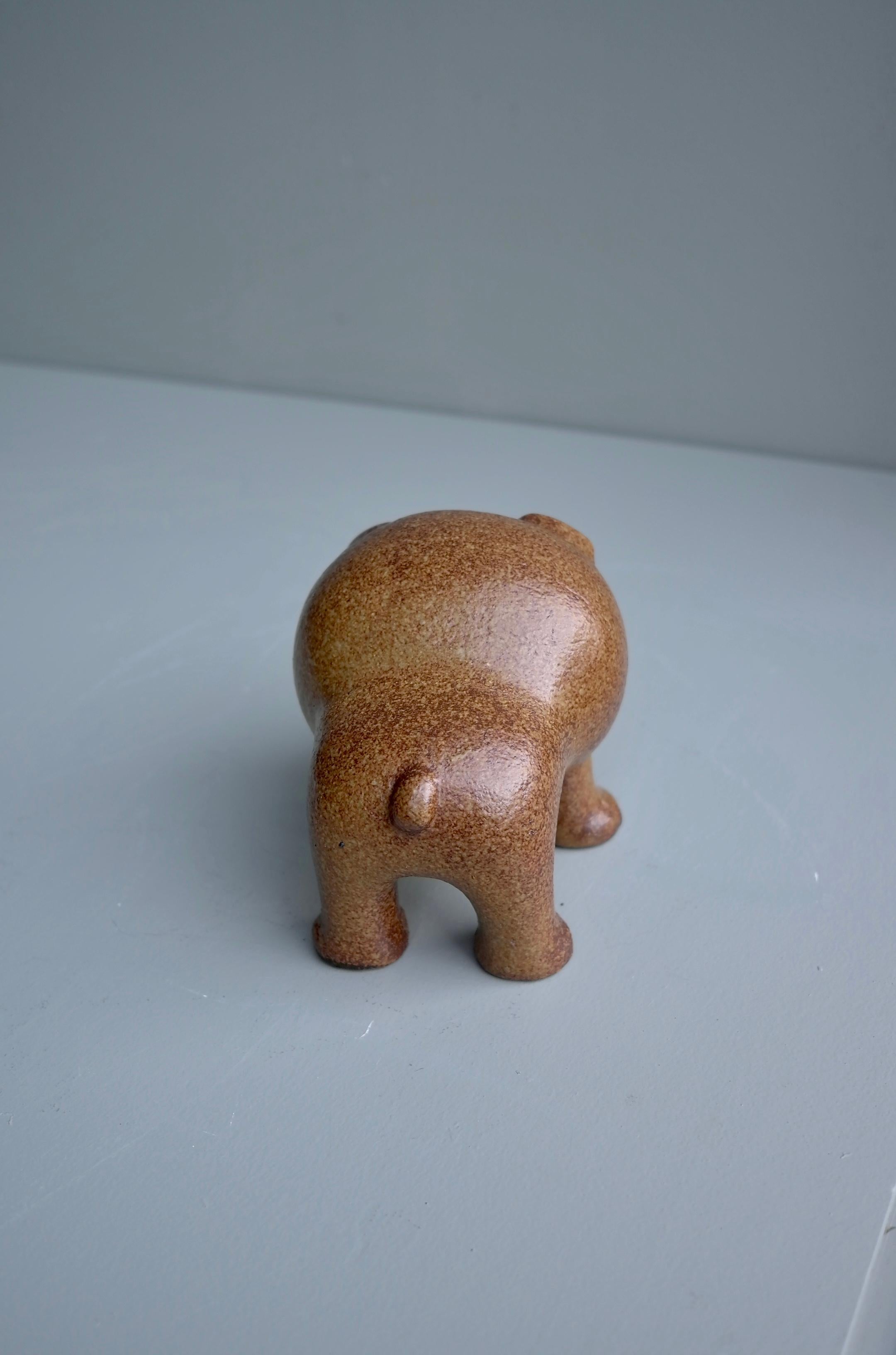 Mid-Century Modern Lisa Larson Bulldog Figurine by Gustavsberg Sweden, 1960s