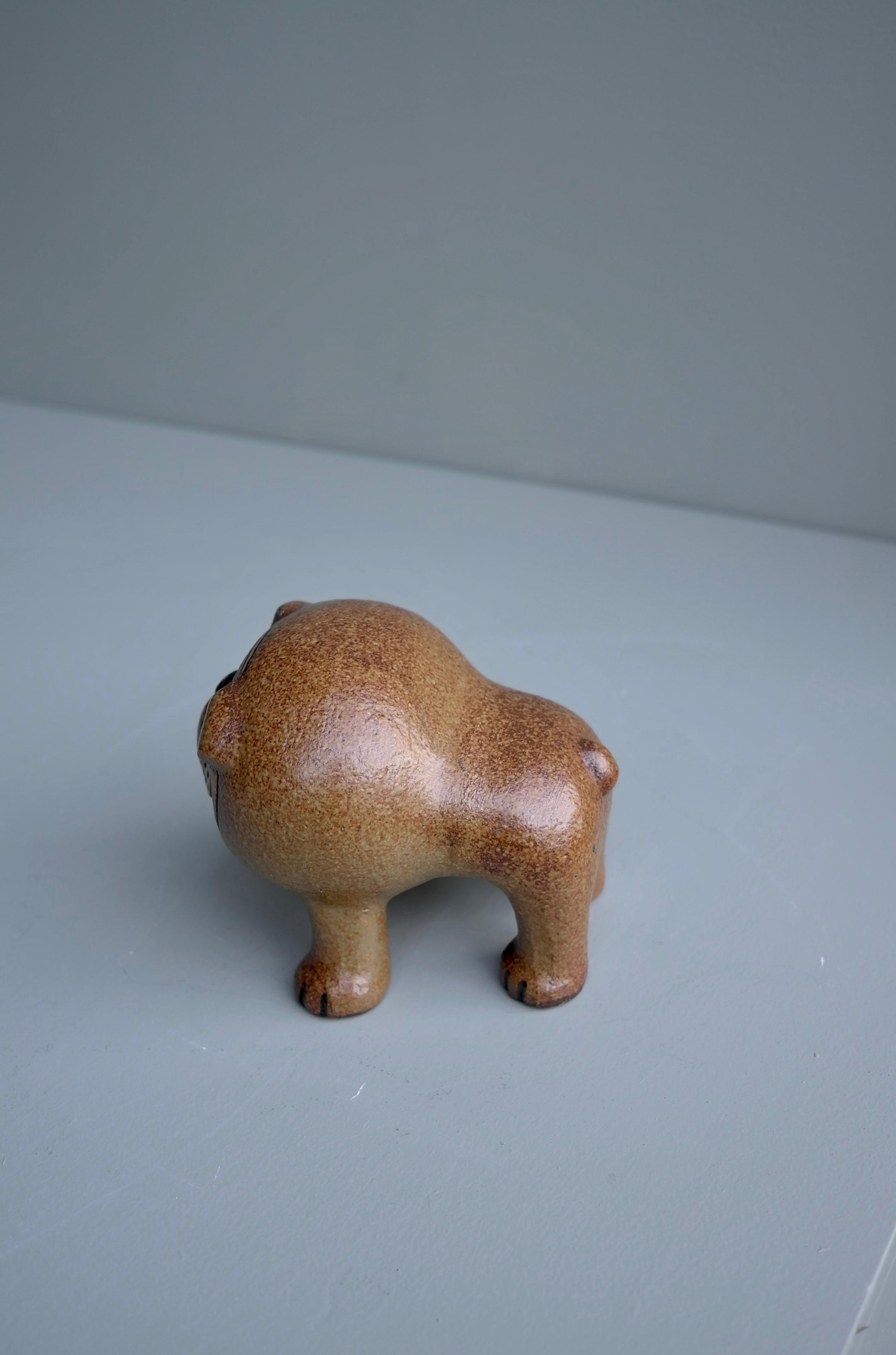 Swedish Lisa Larson Bulldog Figurine by Gustavsberg Sweden, 1960s